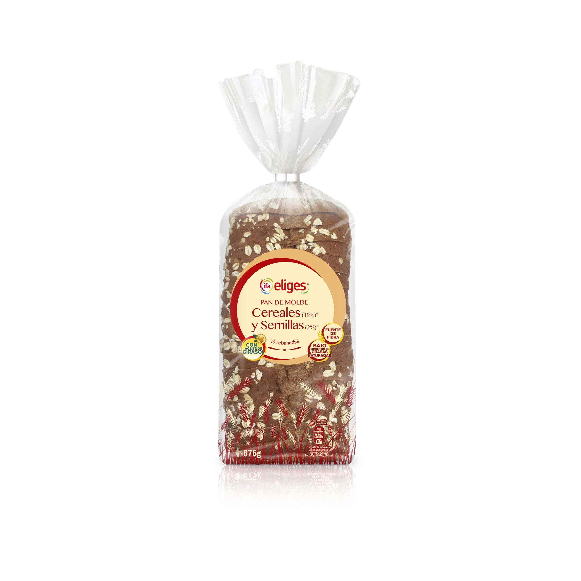 Pan de molde cereales/semillas Ifa eliges 675g