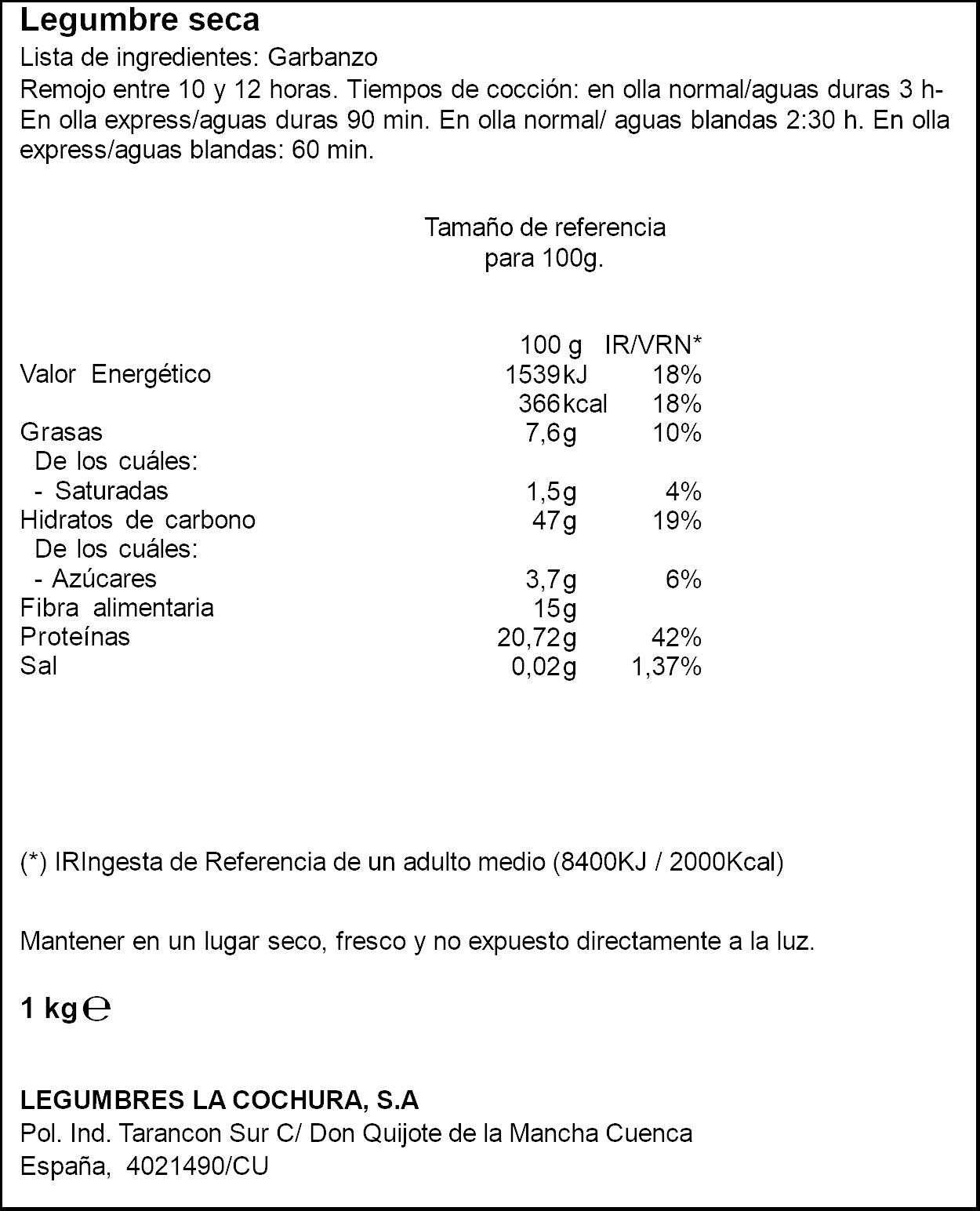 Garbanzo  Ifa eliges 1kg