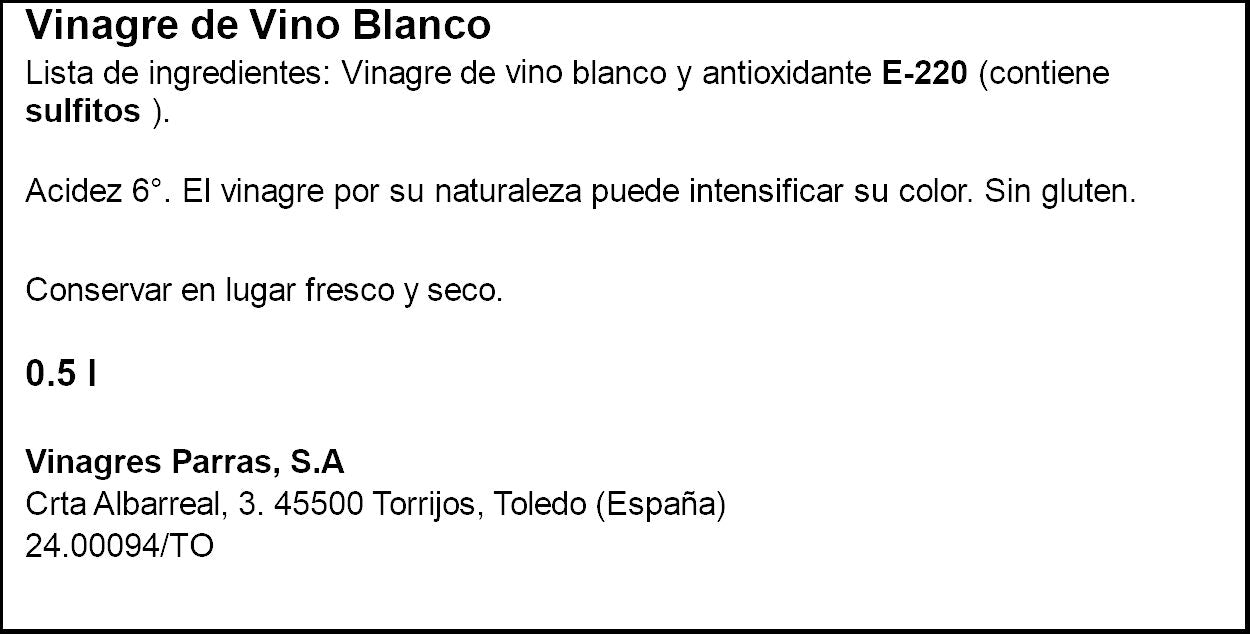 Vinagre de vino blanco Ifa eliges 500ml