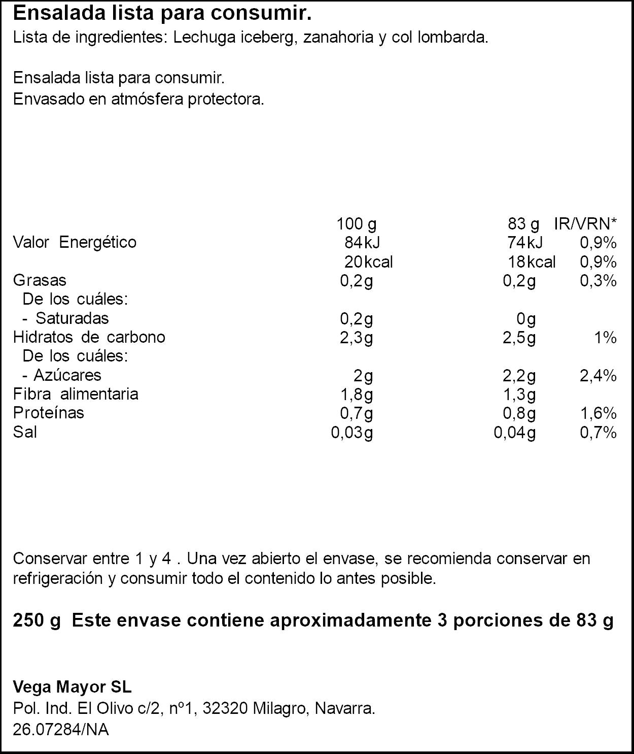 Ensalada 4 estaciones Ifa eliges 250g