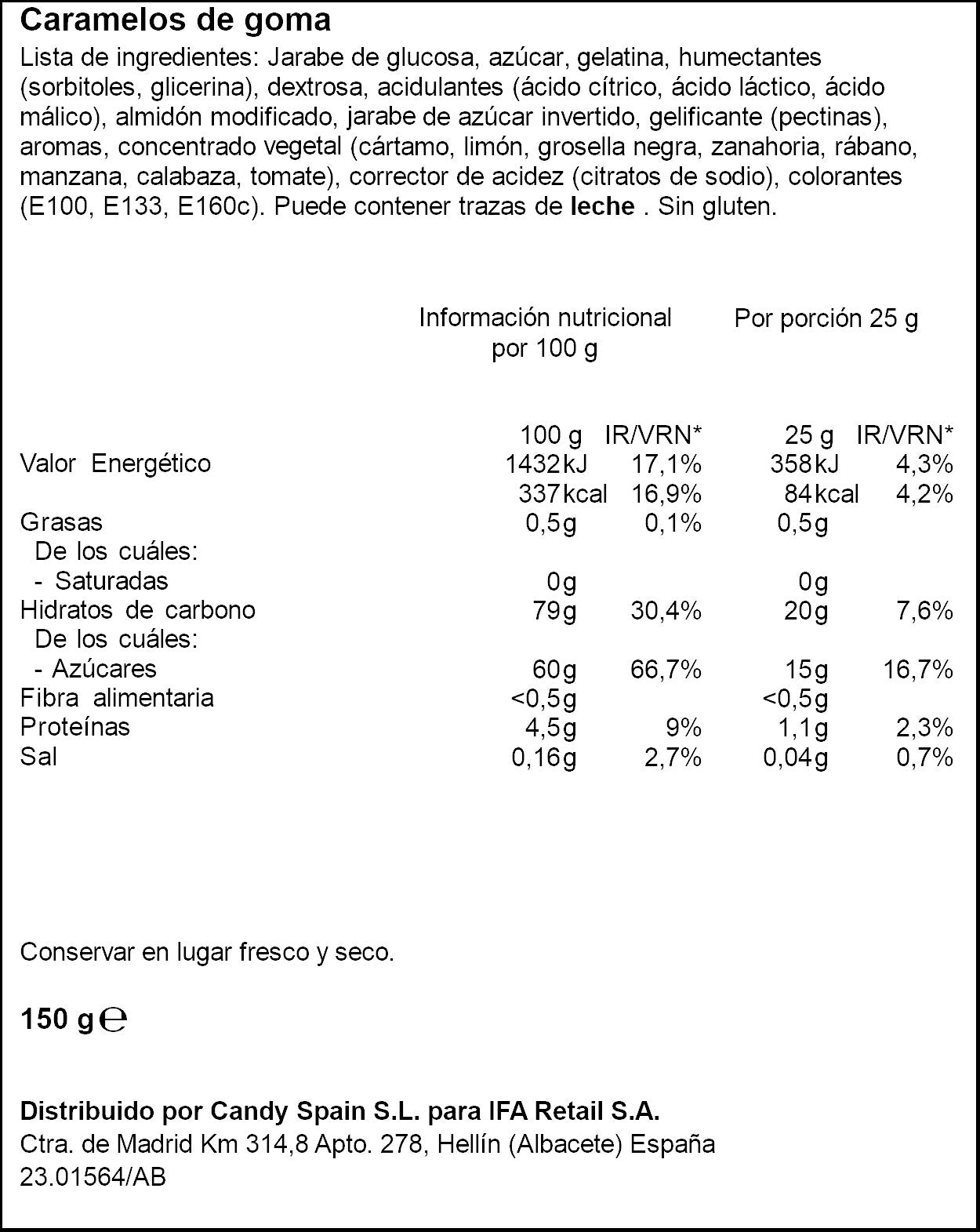 Surtido gominola c/azúcar Ifa eliges 150g