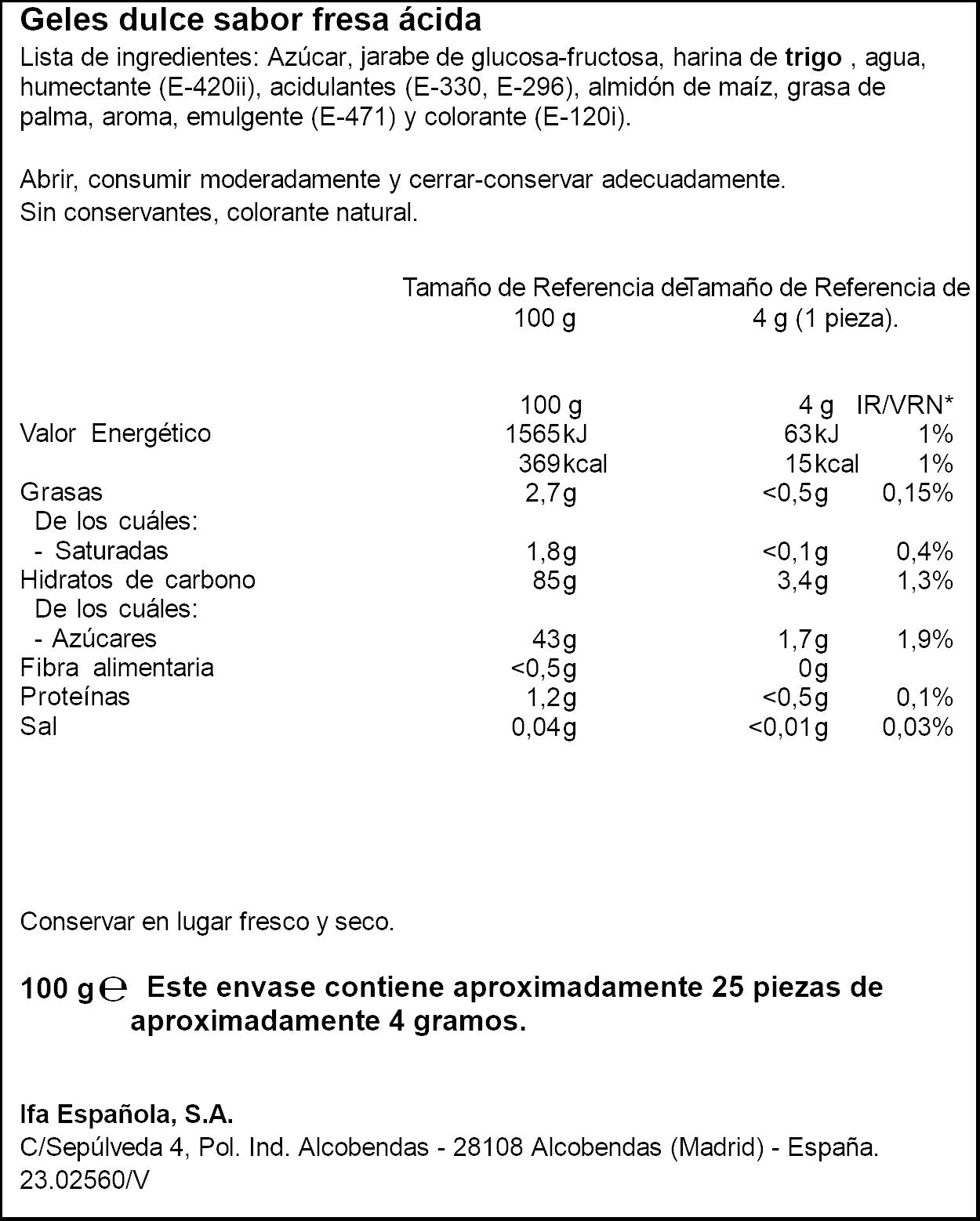 Gominola spagieti spaguetti Ifa eliges 100g