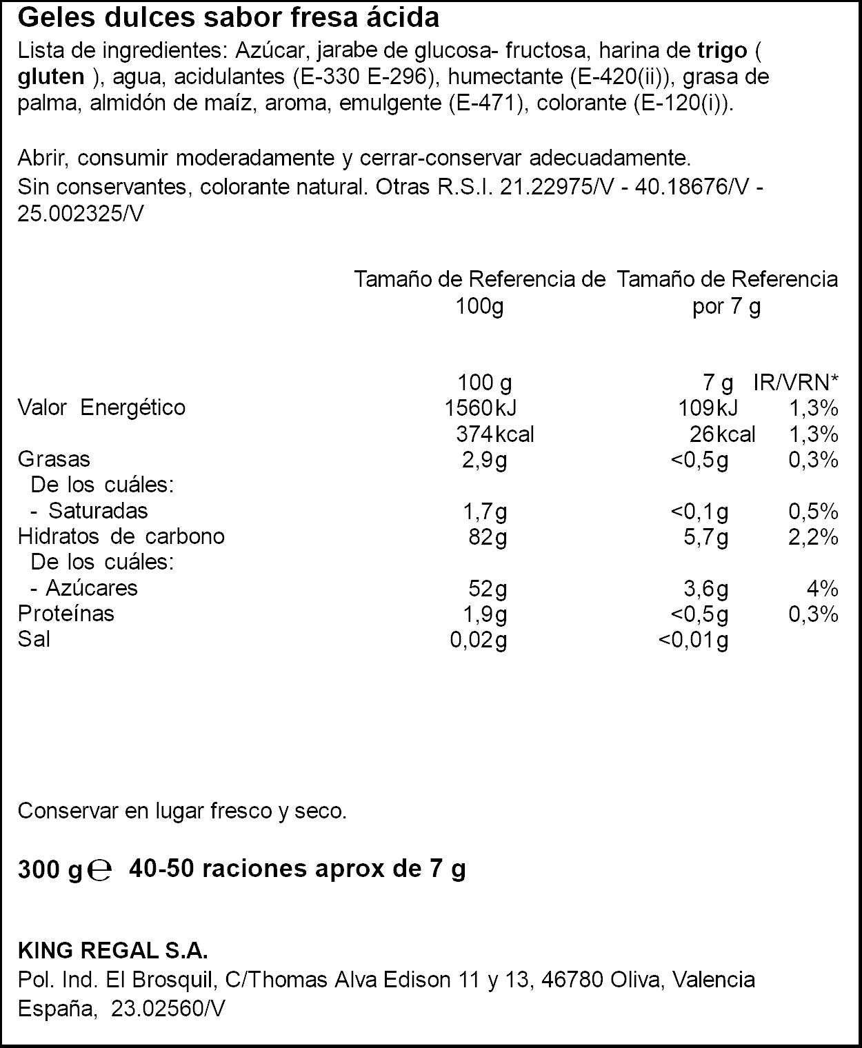 Cintas fresa Ifa eliges 300g regaliz