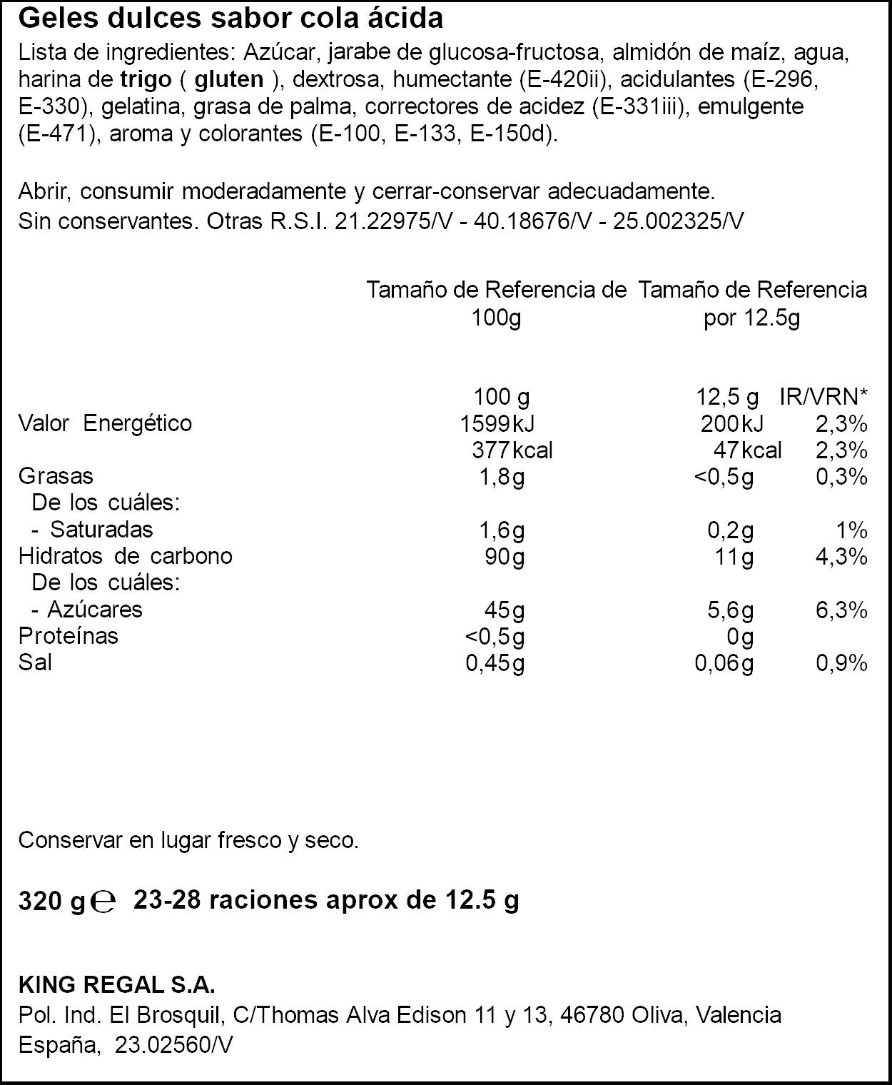 Cola acida Ifa eliges 320g regaliz