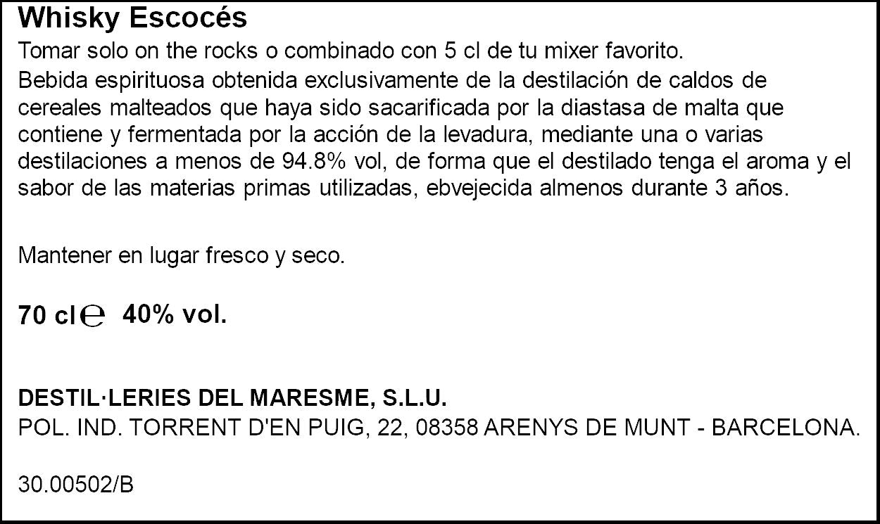 Whisky escocés 40º Brown deer 700ml