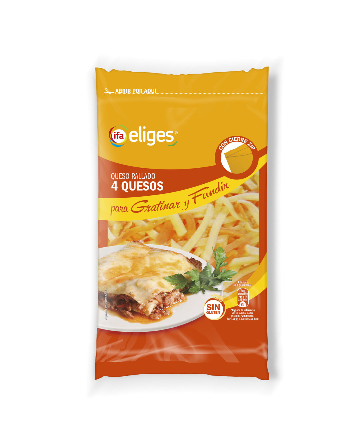 Queso rallado cuatro quesos Ifa eliges 200g