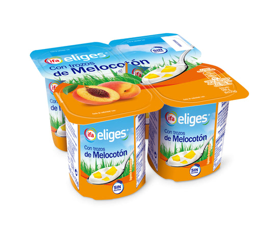 Yogurt con trozo melocoton Ifa eliges p4 125g/u La Despensa