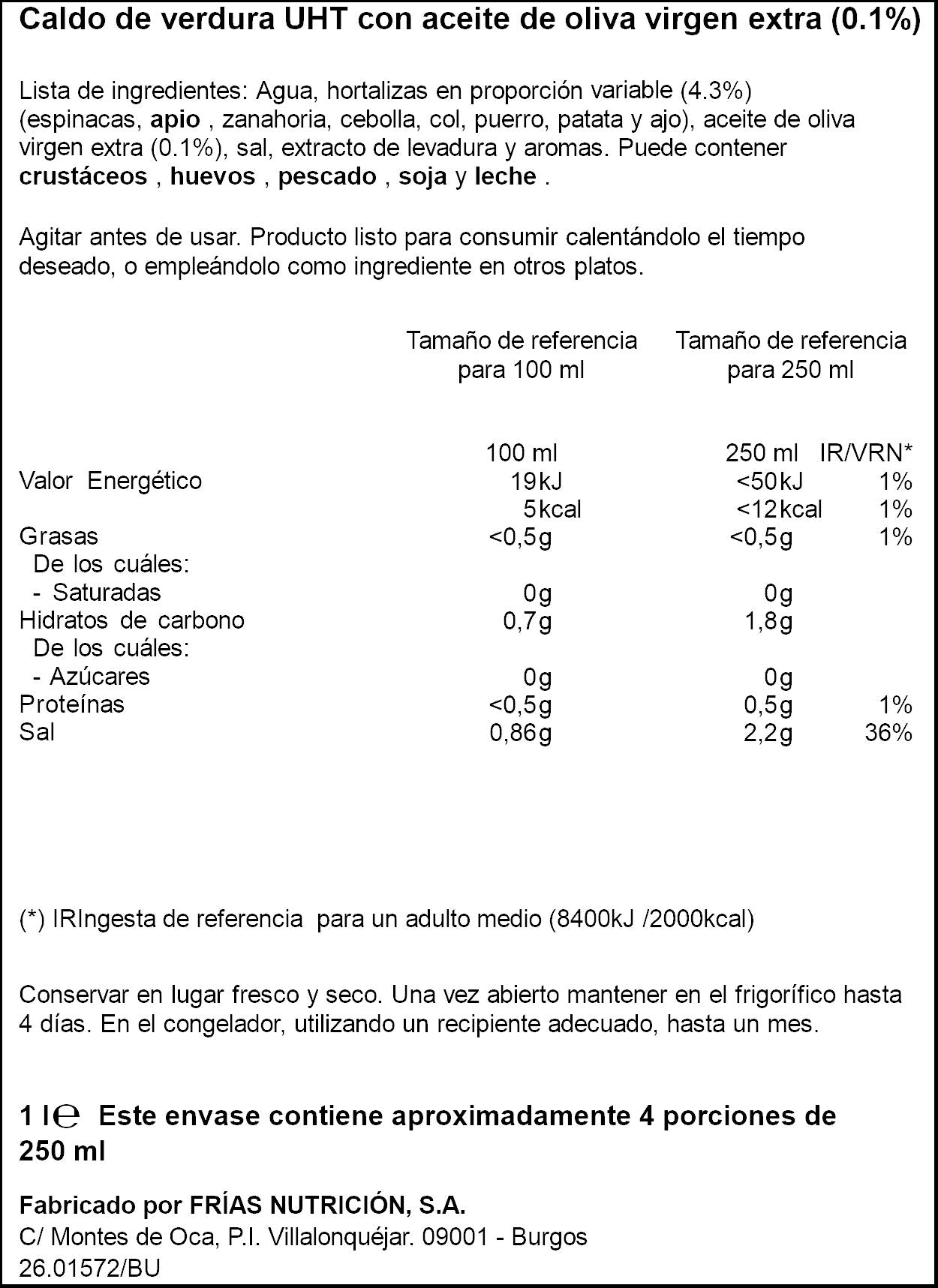 Caldo verduras  Ifa eliges 1l
