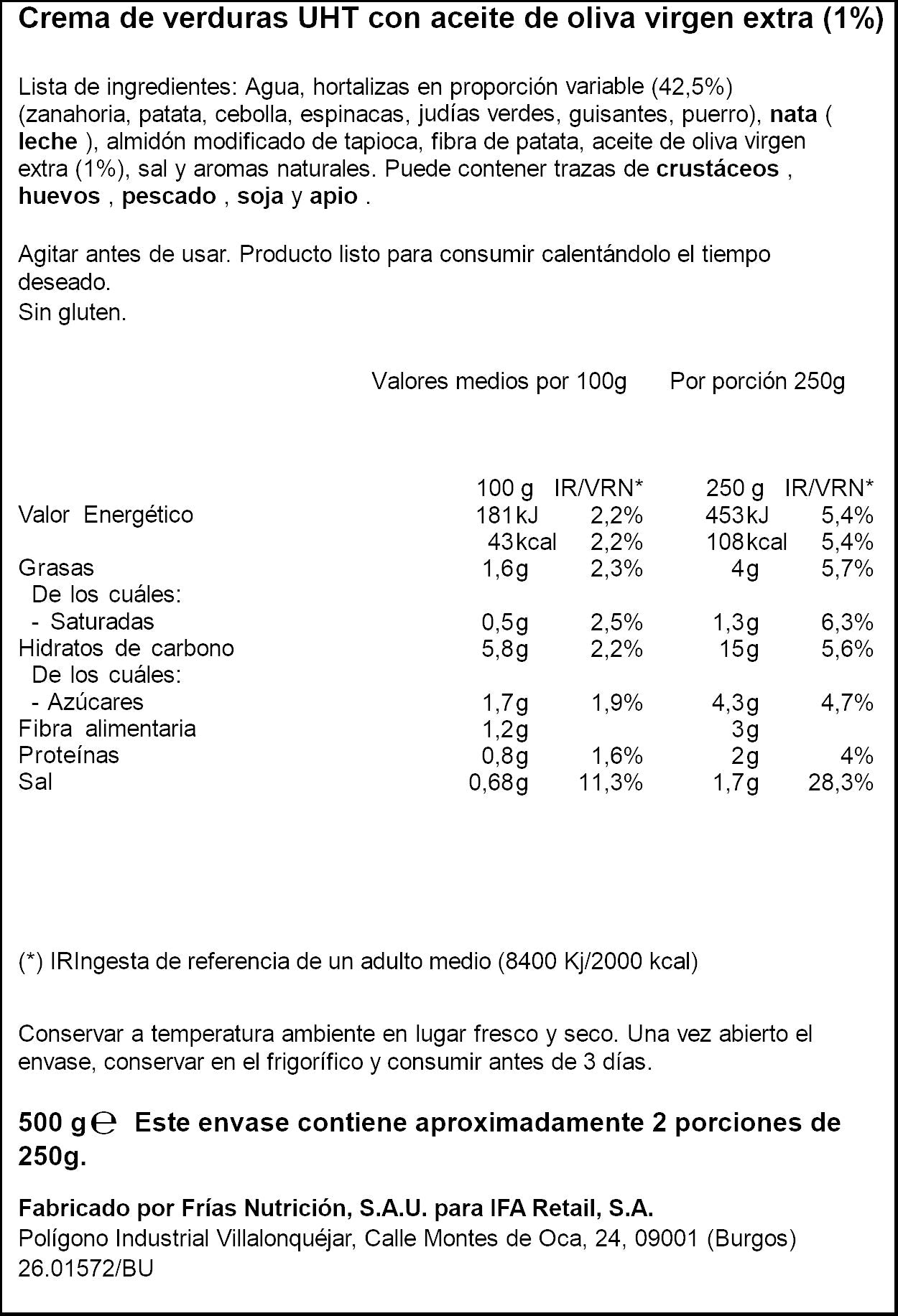 Crema verdura  Ifa eliges 500ml