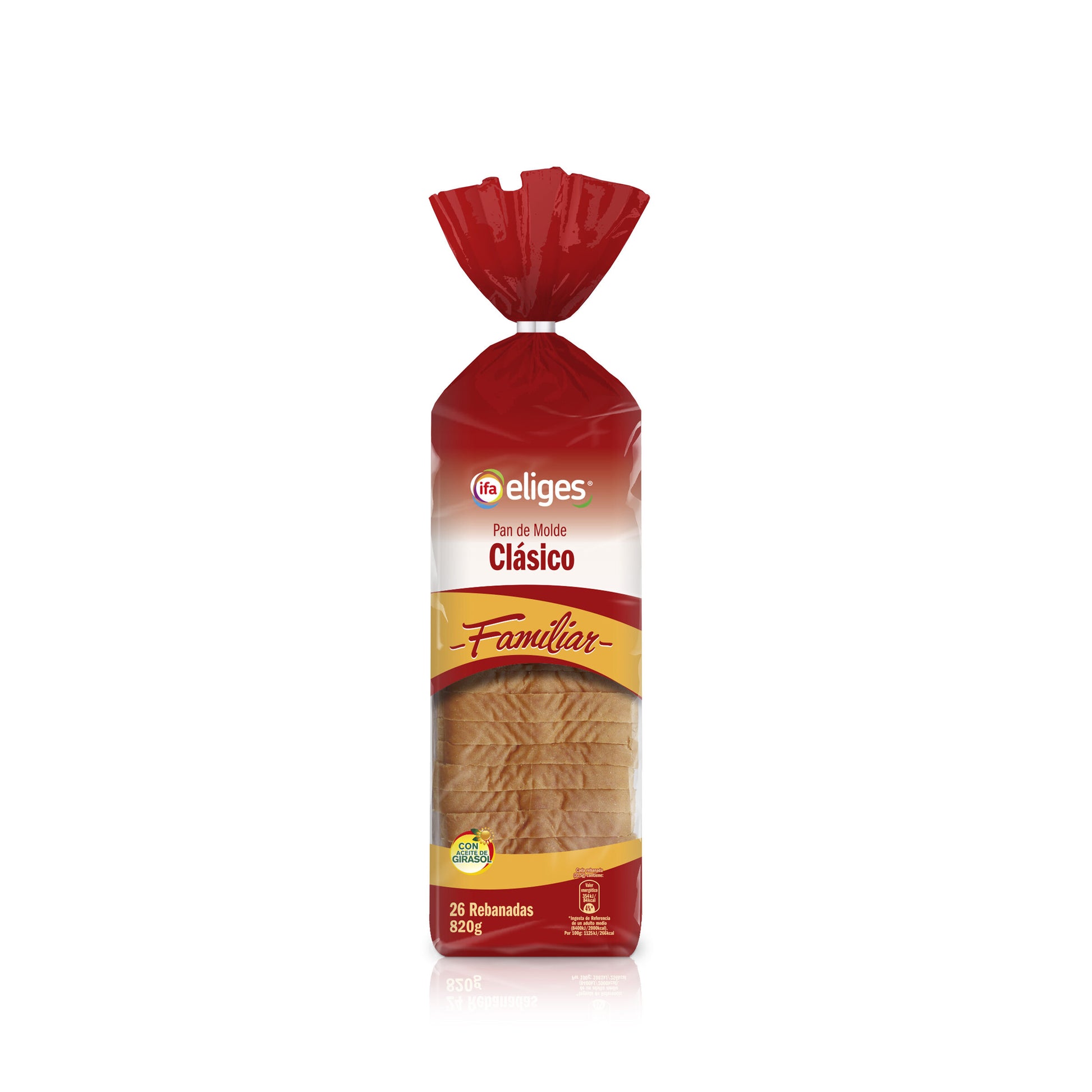 Pan de molde blanco Ifa eliges 820g