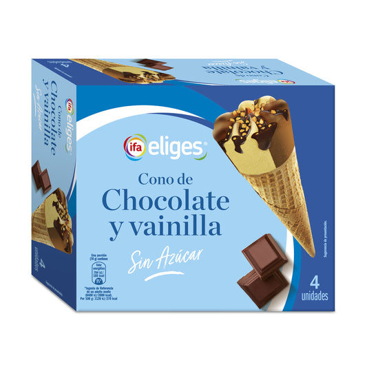 Cono vainilla/choco 0% az Ifa eliges p4x120ml La Despensa