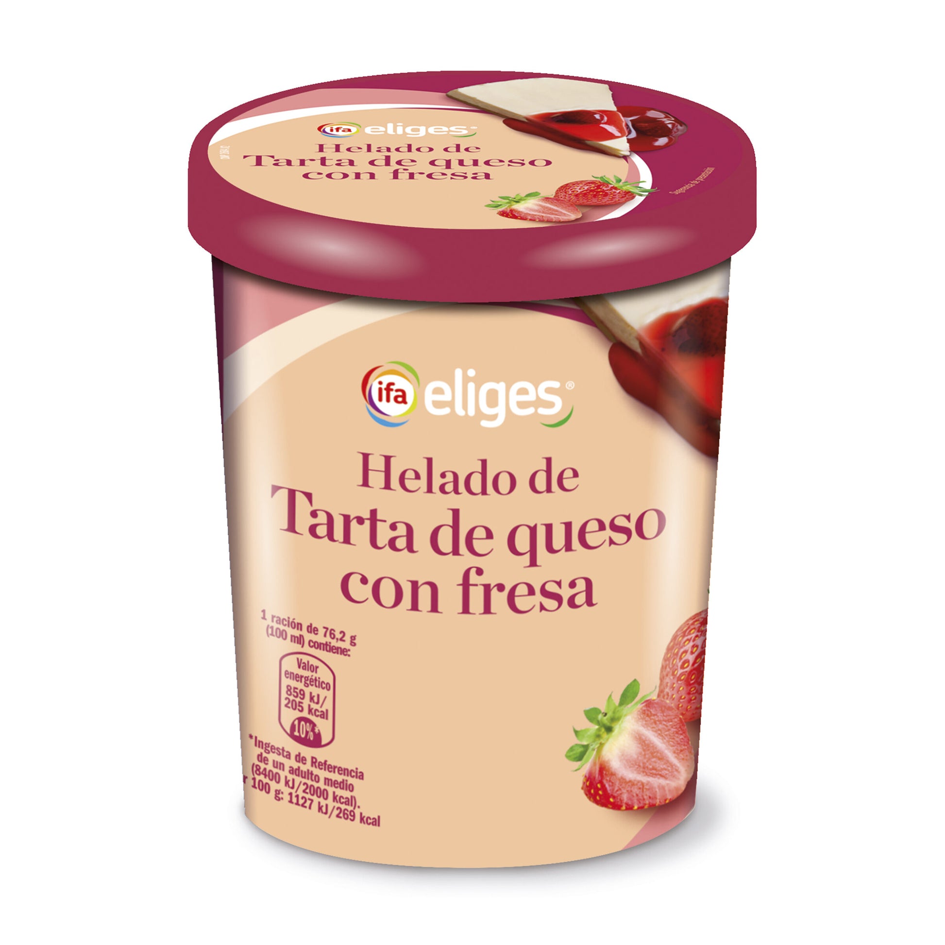 Helado tarrina tarta queso fresas Ifa eliges 500ml