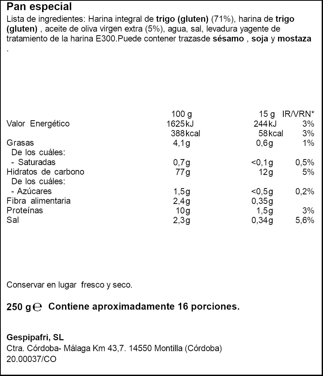 Biscote trenciña Ifa eliges 250g