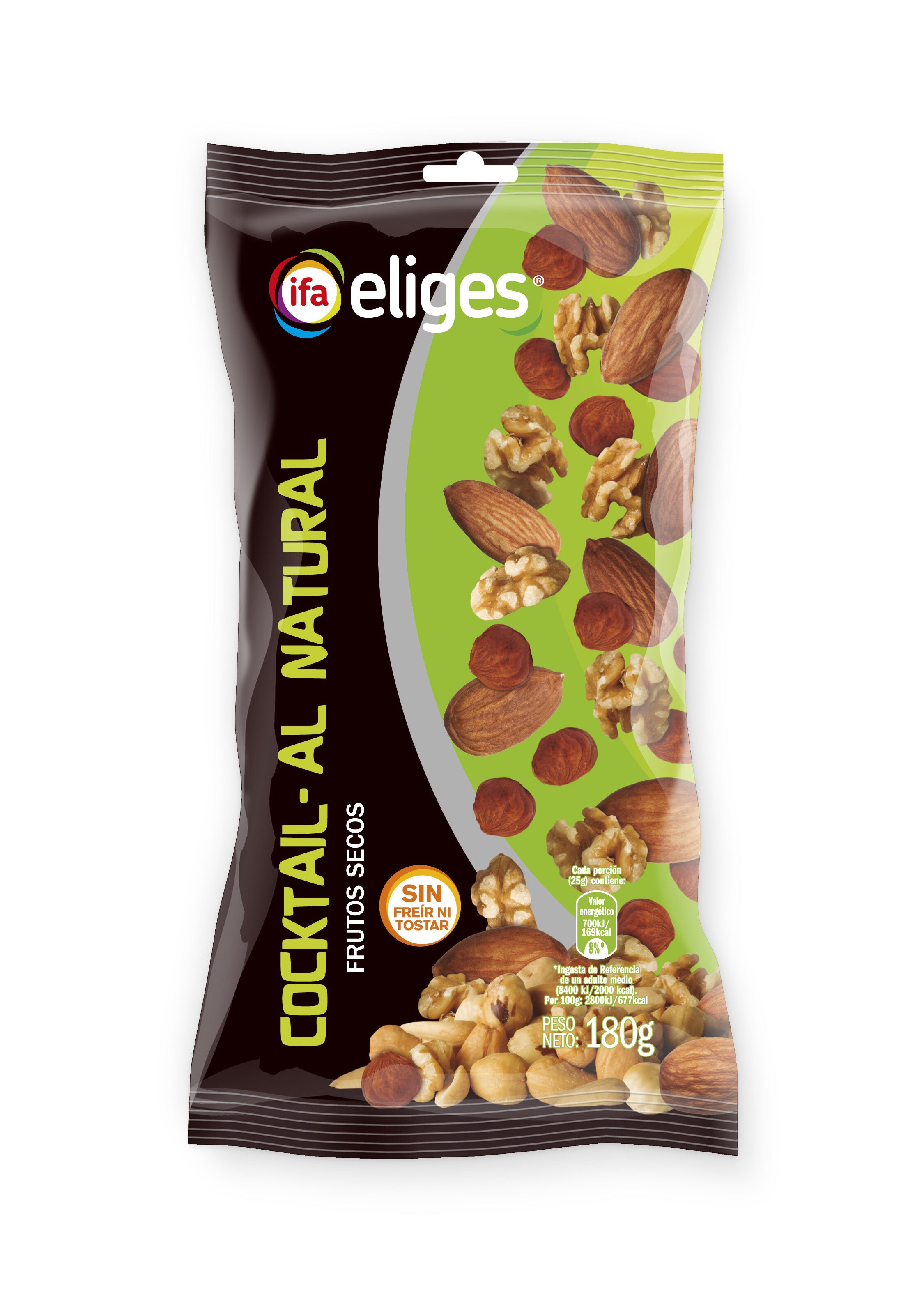 Cocktail frutos secos al natural mix Ifa eliges 180g
