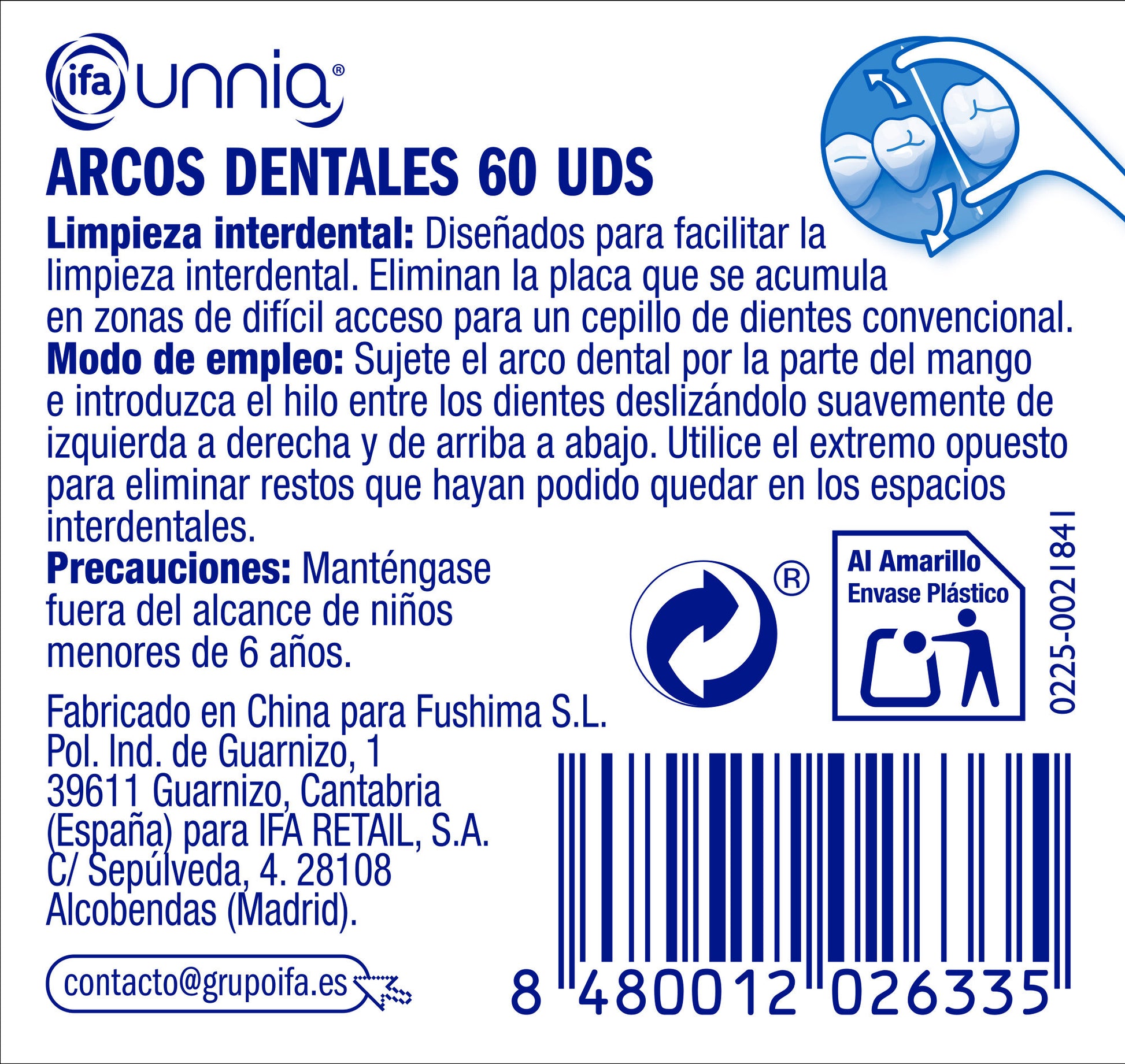 Arcos dentales  Ifa unnia 60u