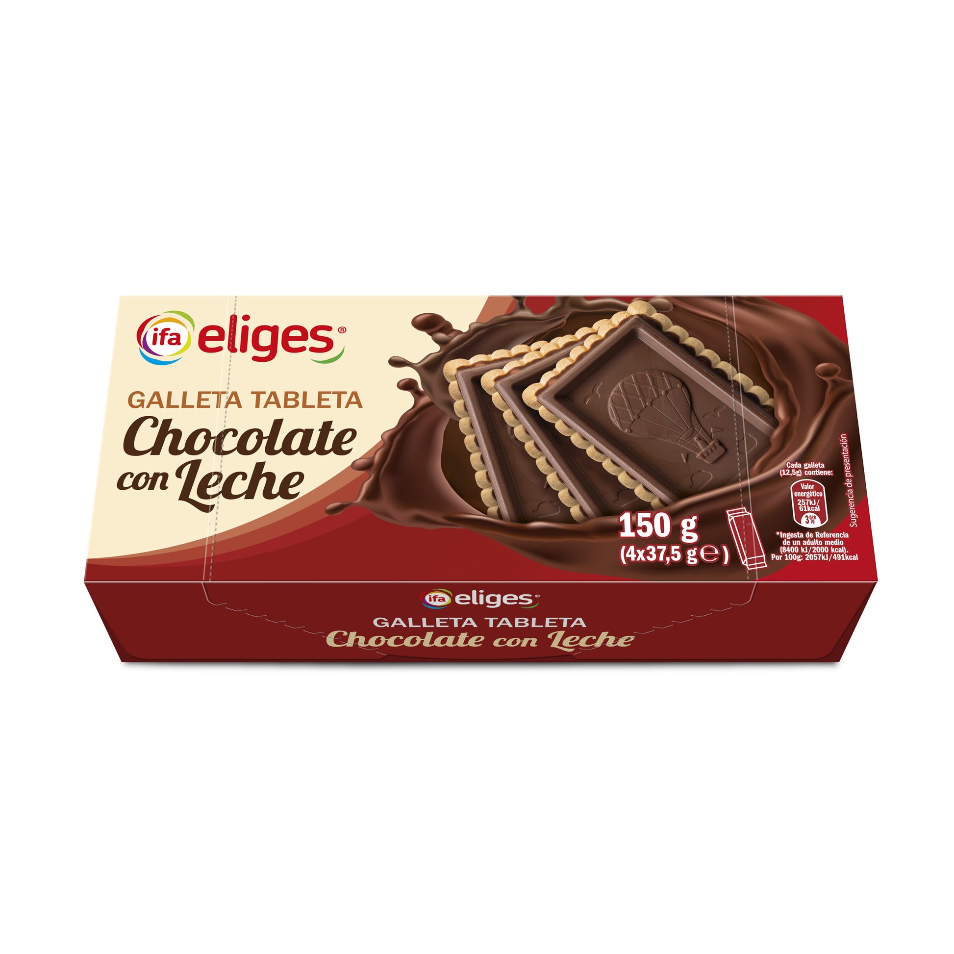 Galleta tableta choco leche Ifa eliges 150g