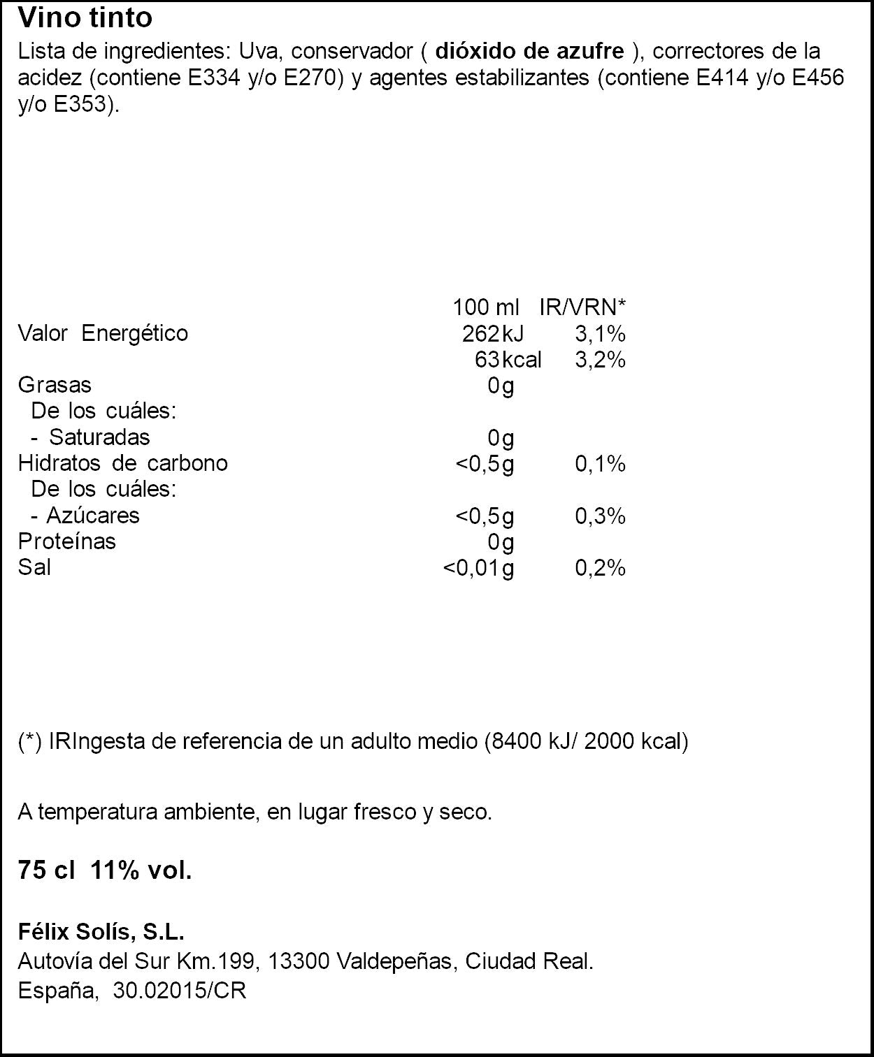 Vino tinto joven tierra Ifa eliges 750ml