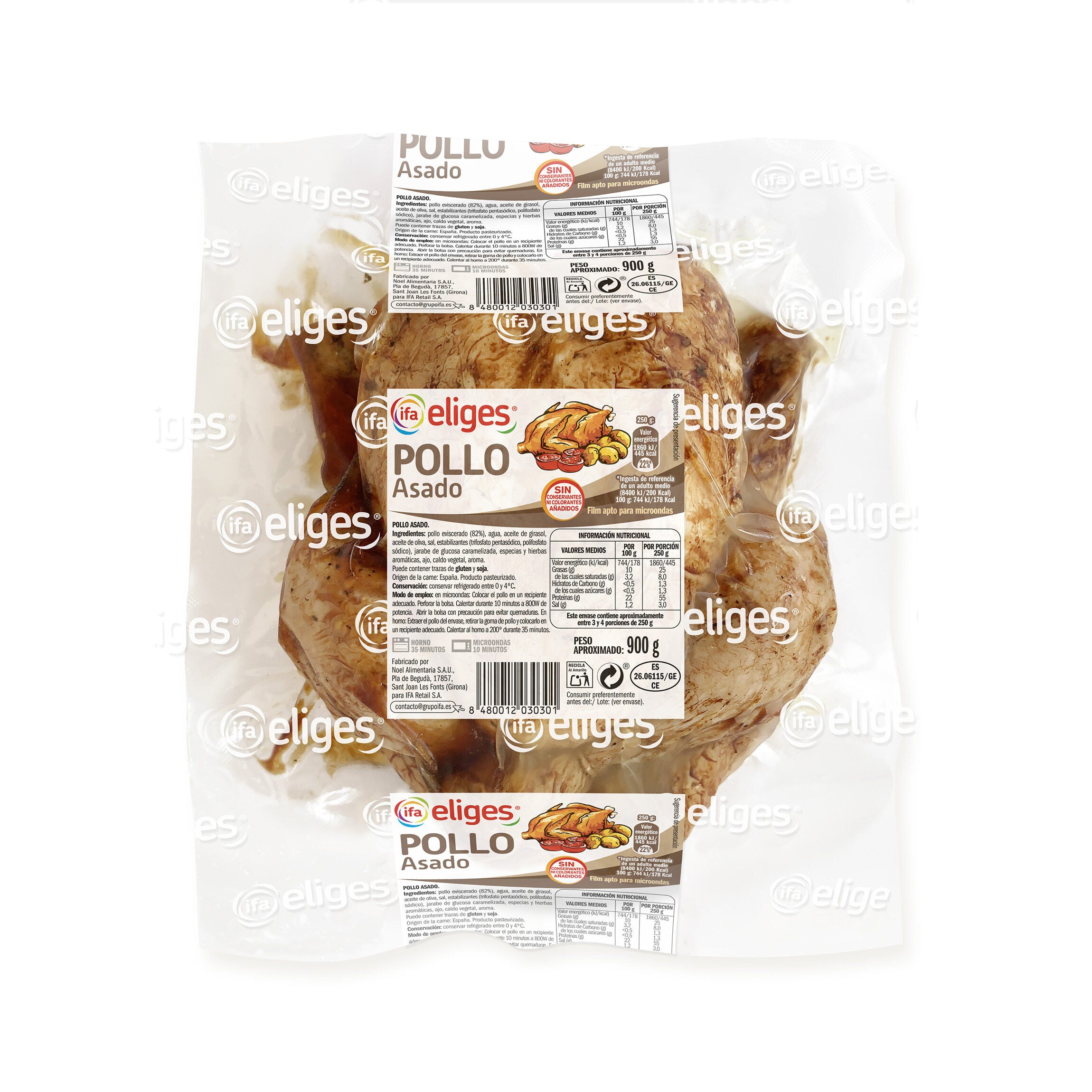 Pollo asado entero Ifa eliges 900g