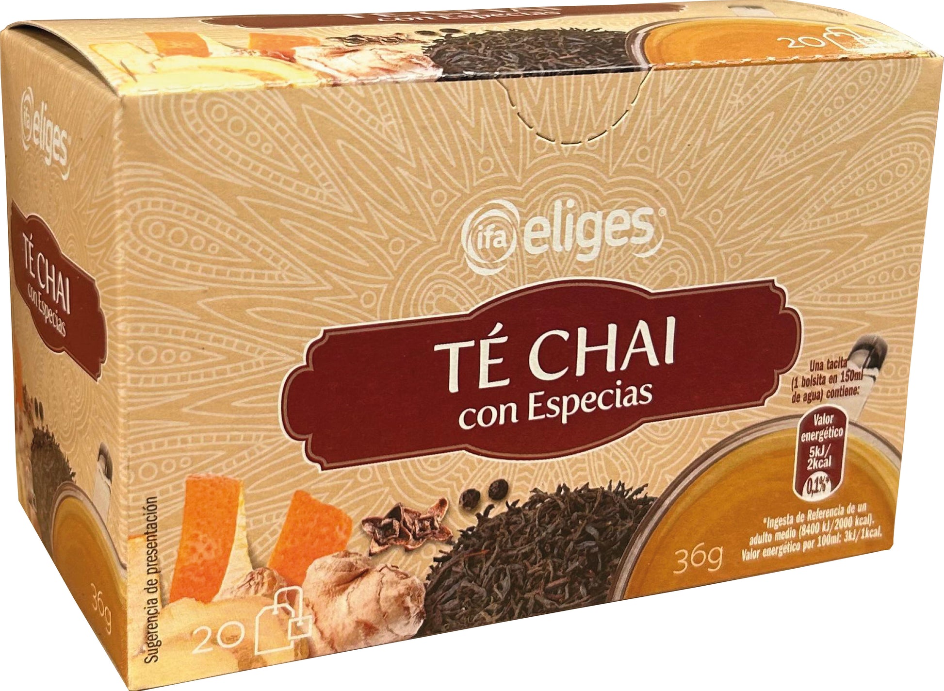 Té chai con especias Ifa eliges 20u