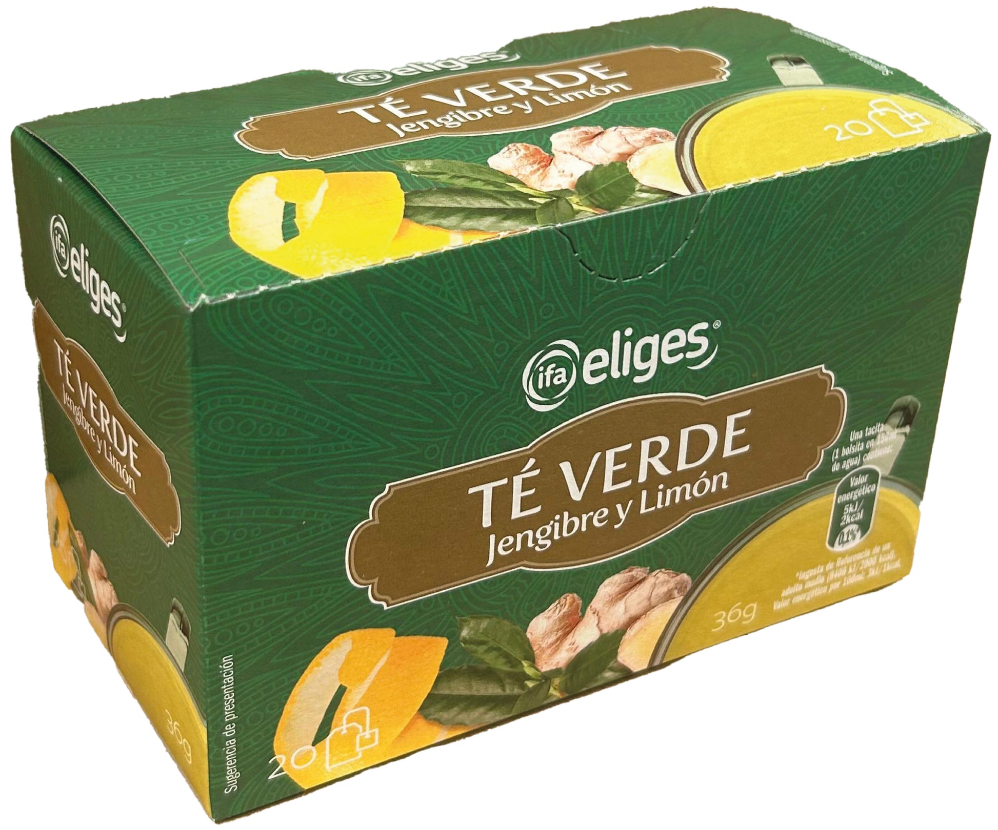 Te verde jengibre/limon Ifa eliges 20u