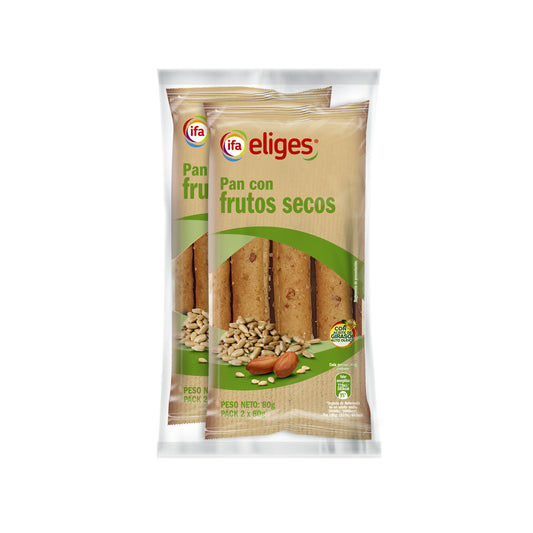 Pan frutos secos Ifa eliges 2x80g La Despensa