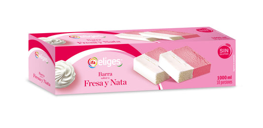 Helado bloque nata fresa Ifa eliges 1l La Despensa