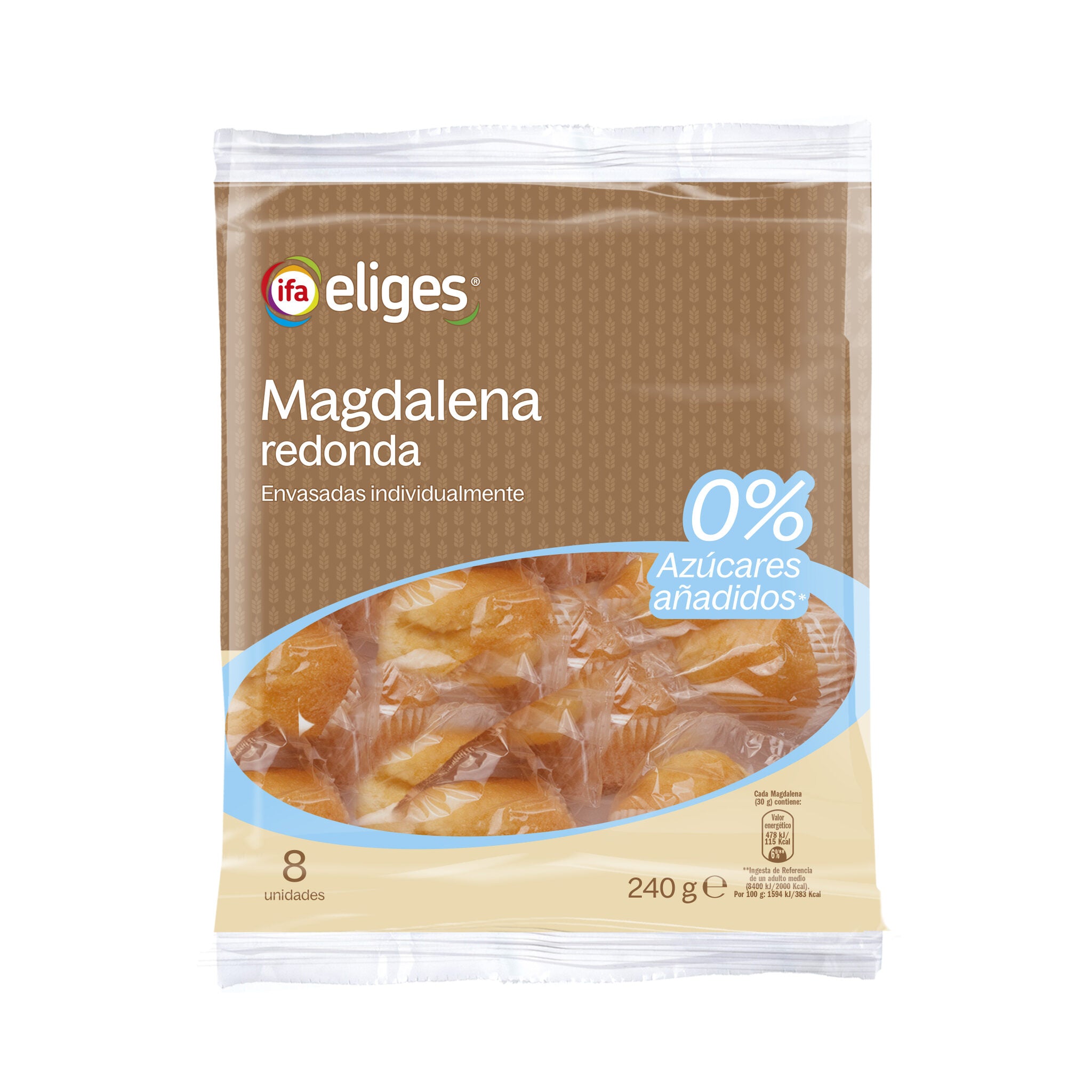 Magdalenas redondas s/az env indiv Ifa eliges 240g