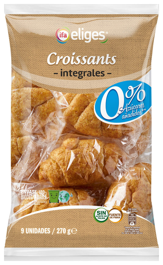 Croissant integral s/azcuar env indiv Ifa eliges 270g La Despensa