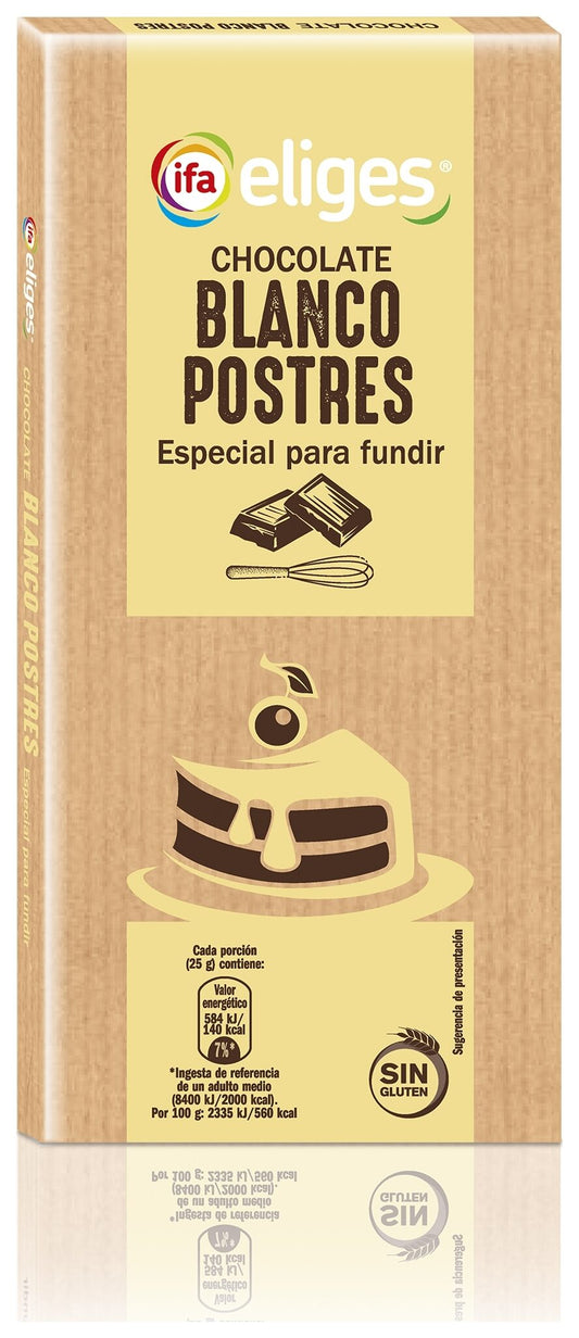 Chocolate para postres blanco Ifa eliges 200g La Despensa