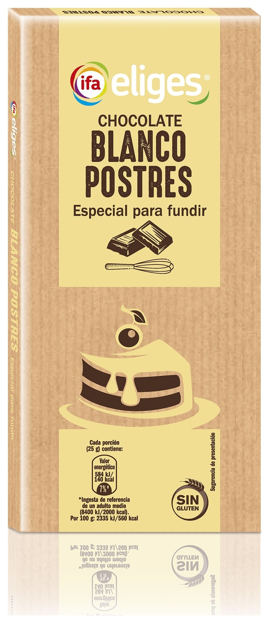 Chocolate para postres blanco Ifa eliges 200g