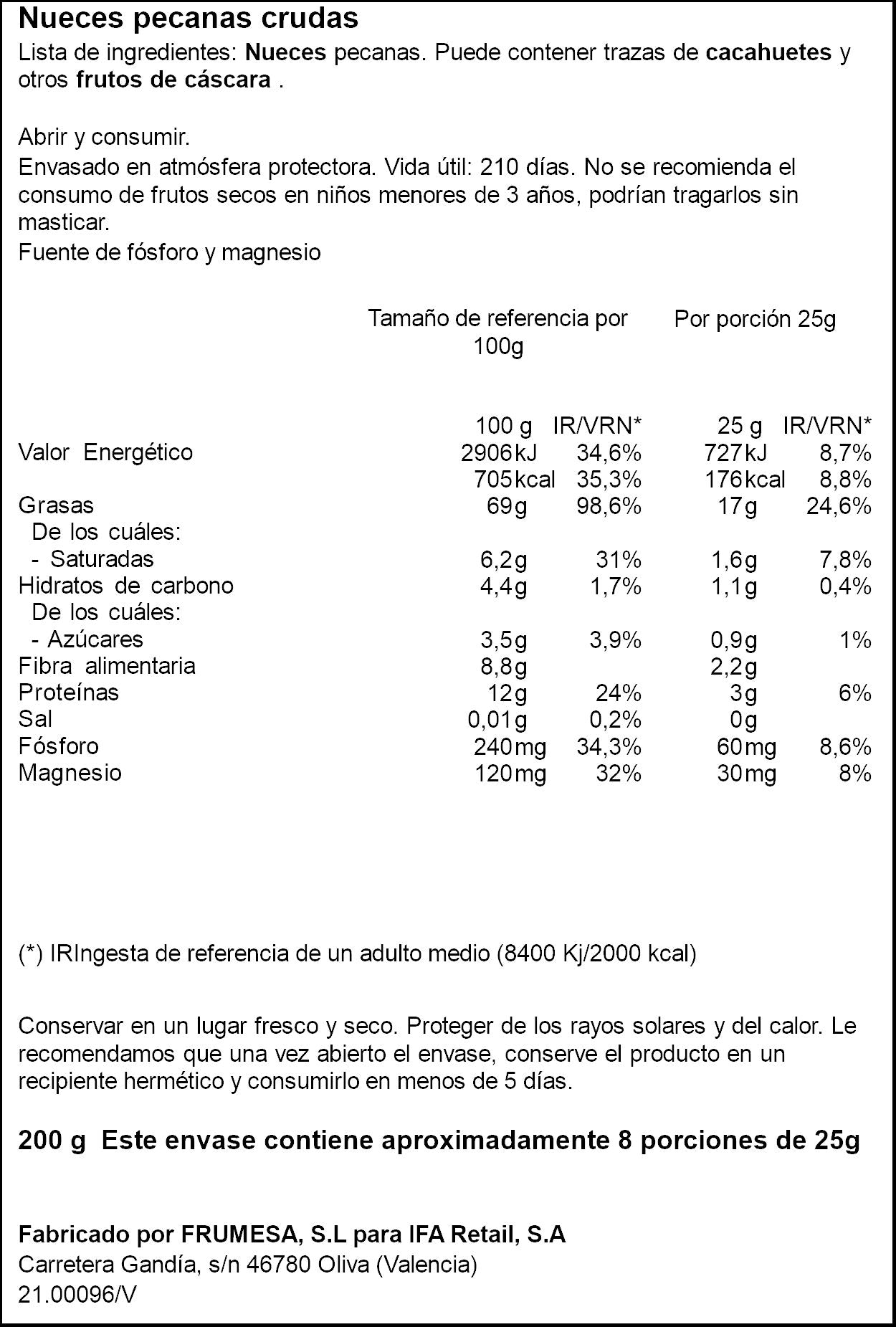 Nuez pecana Ifa eliges 200g