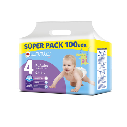 Pañal gateo 9-15kg t4 Ifa unnia 100u La Despensa