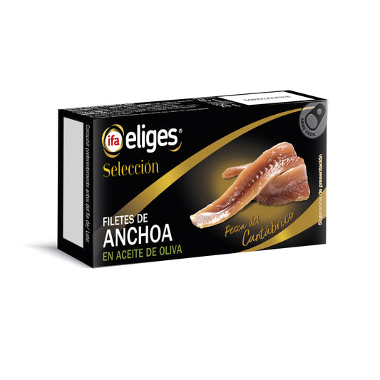 Filetes de anchoa del cantábrico aceite de oliva rr74 Ifa eliges 50g escurr La Despensa