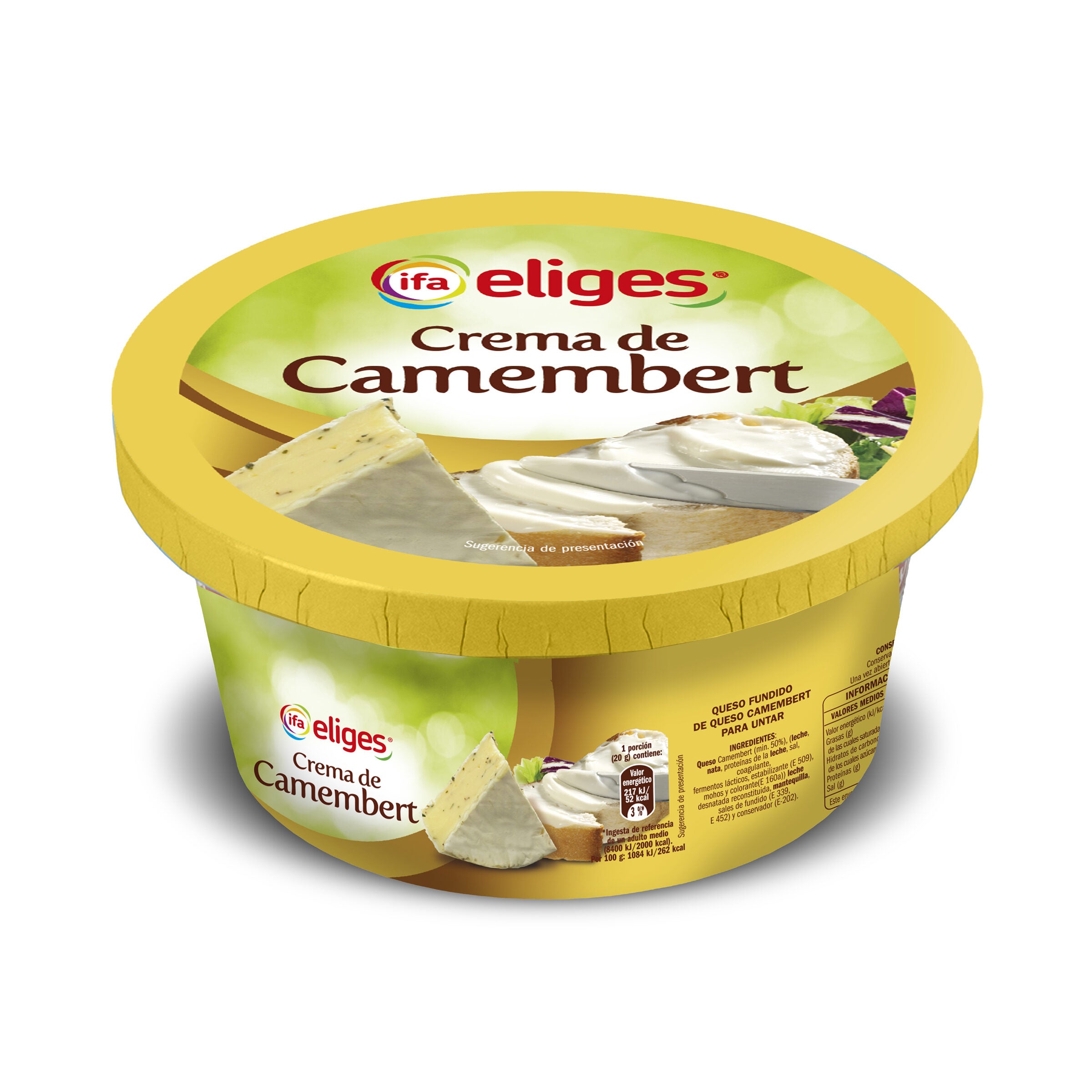 Crema de queso cammembert Ifa eliges 125g