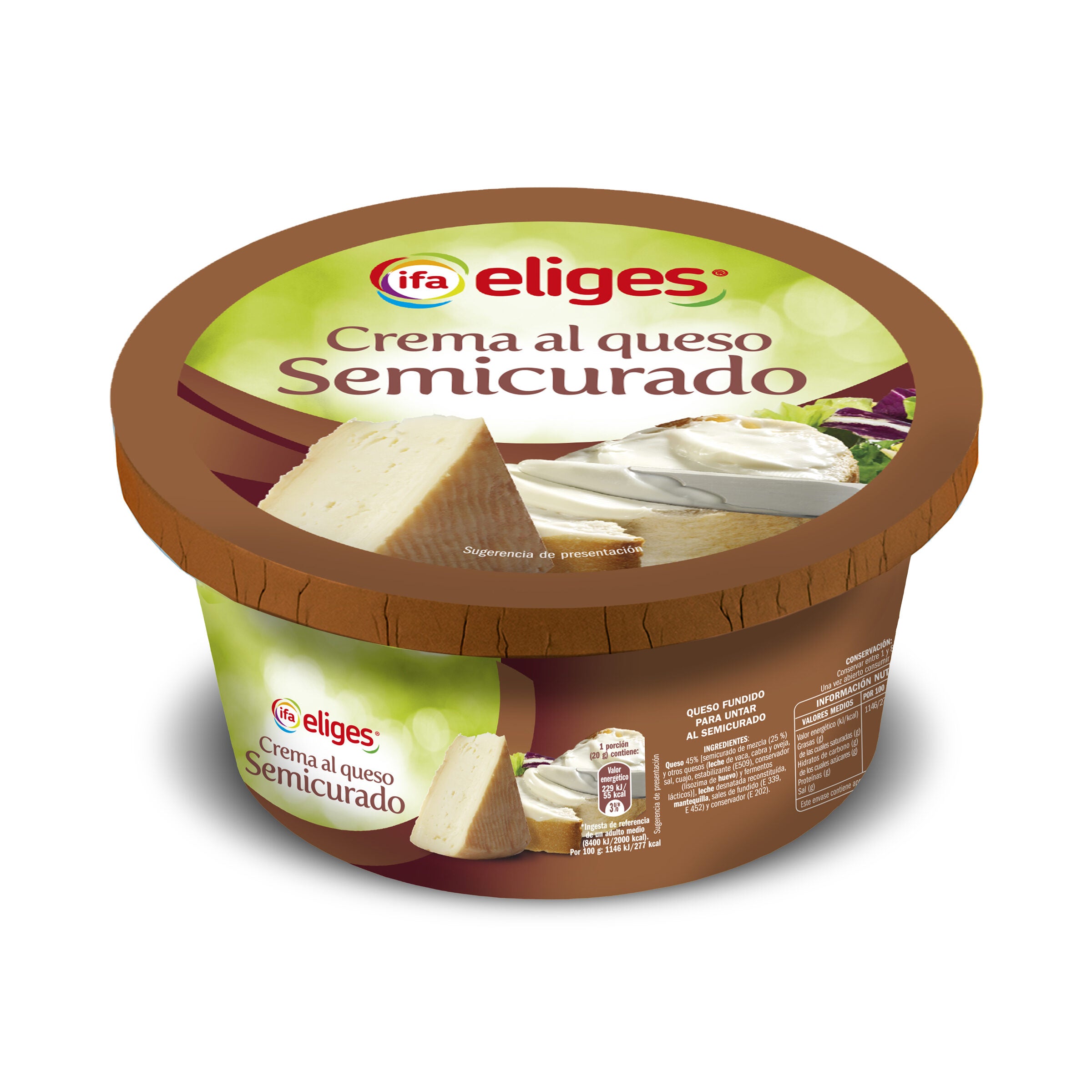 Crema de queso semicurado Ifa eliges 125g