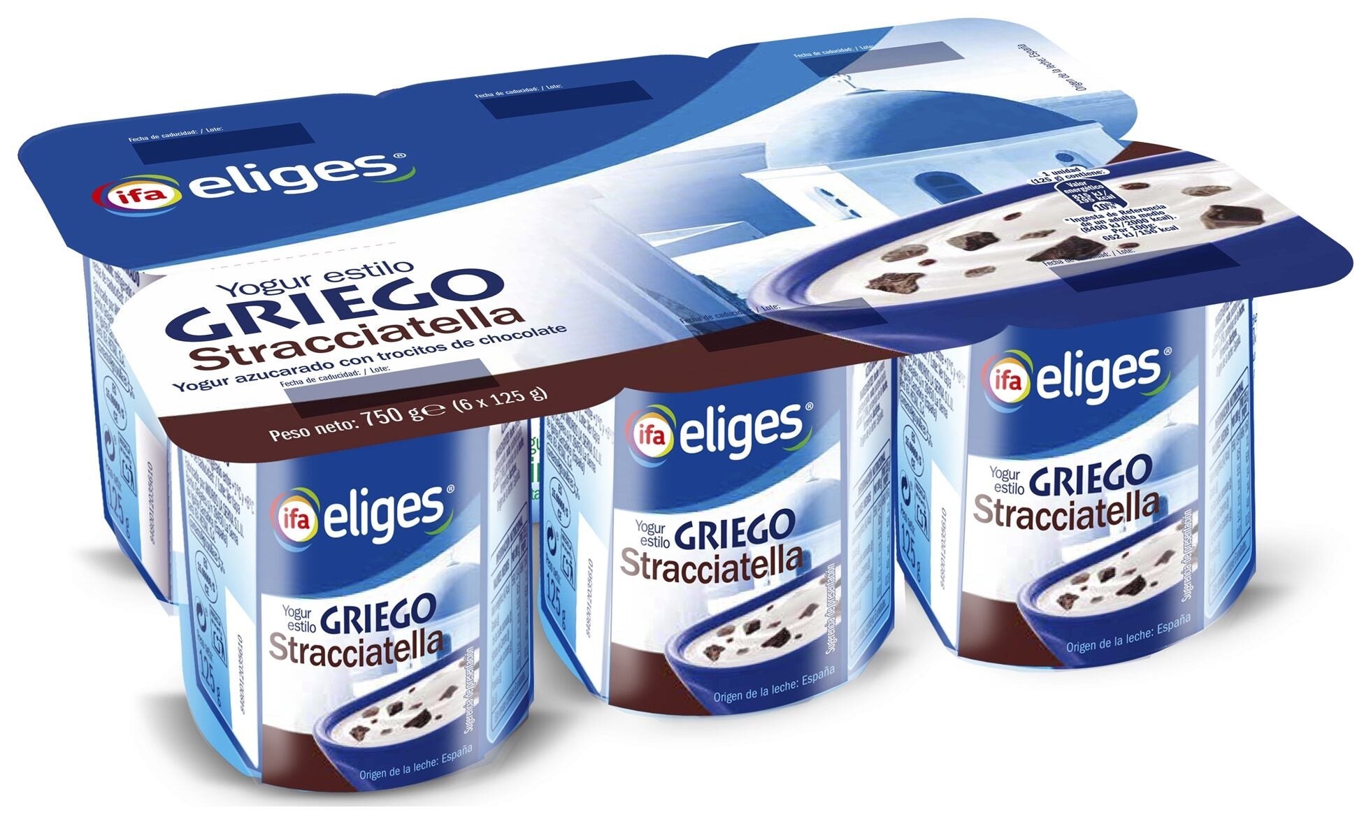 Yogurt griego stracciatela Ifa eliges p6 125g/u