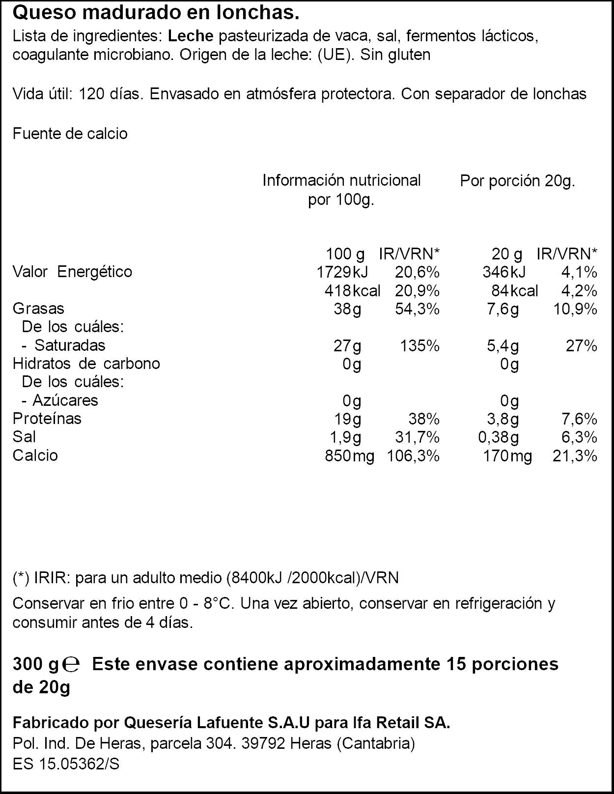 Queso cremoso y suave Ifa eliges 300g
