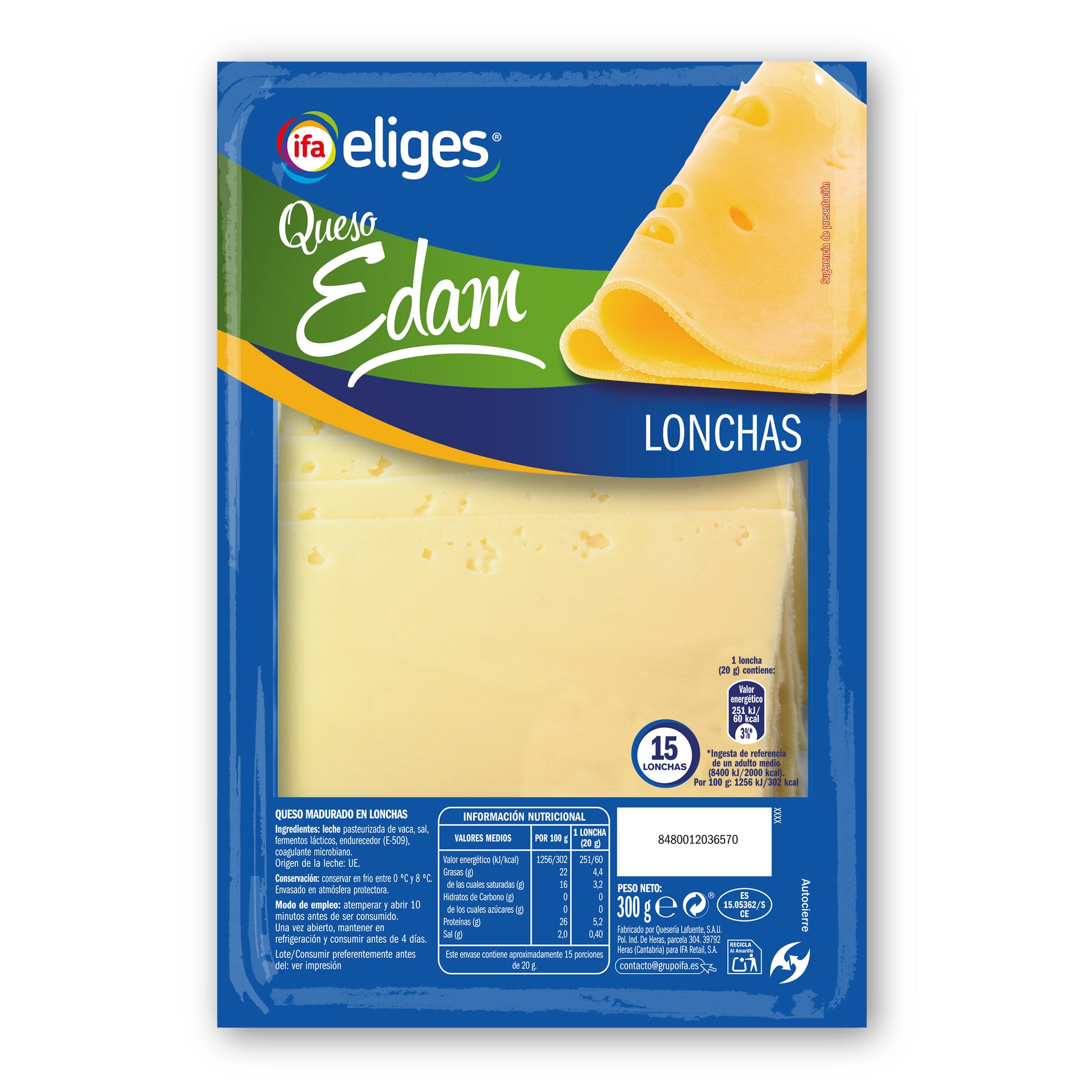 Queso edam Ifa eliges 300g