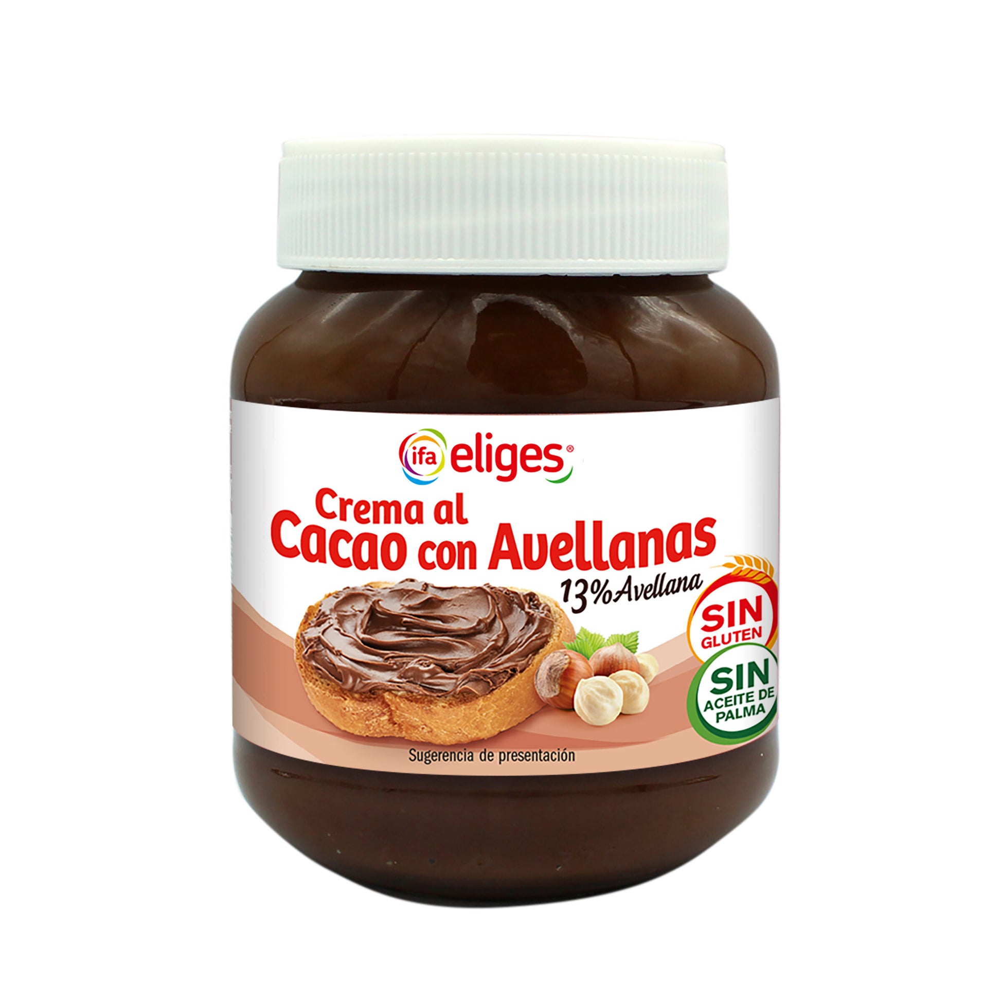 Crema cacao cristal 13%avellana Ifa eliges 400g