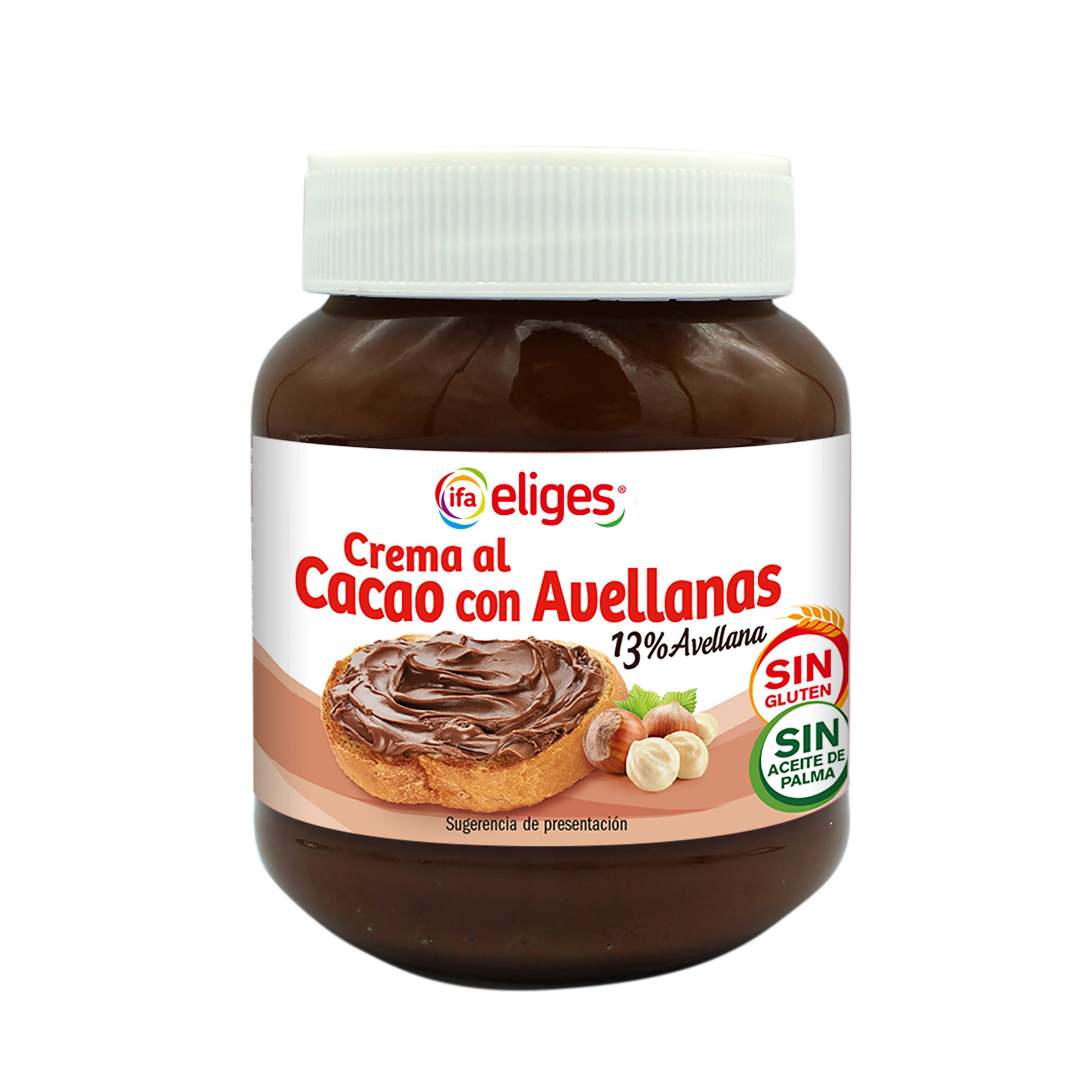 Crema cacao cristal 13%avellana Ifa eliges 400g