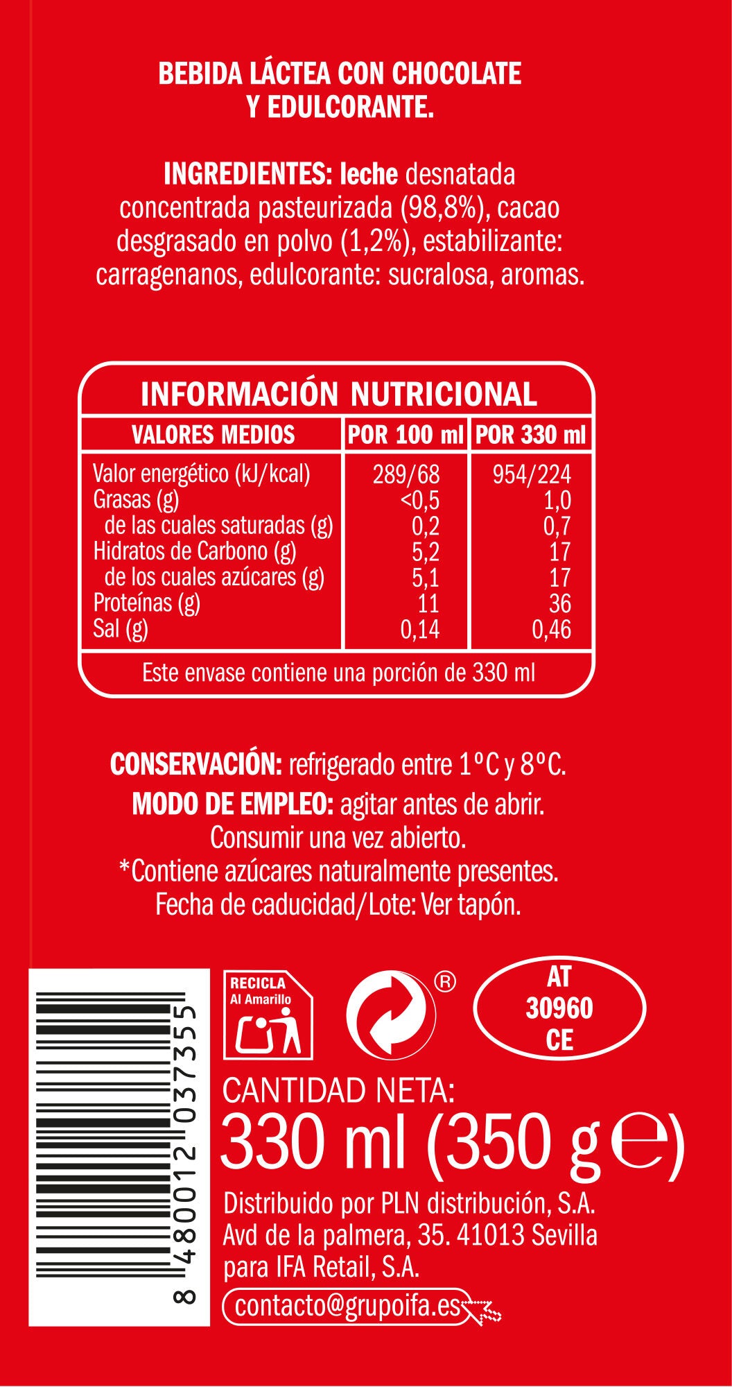 Batido choco proteinas Ifa eliges 350g