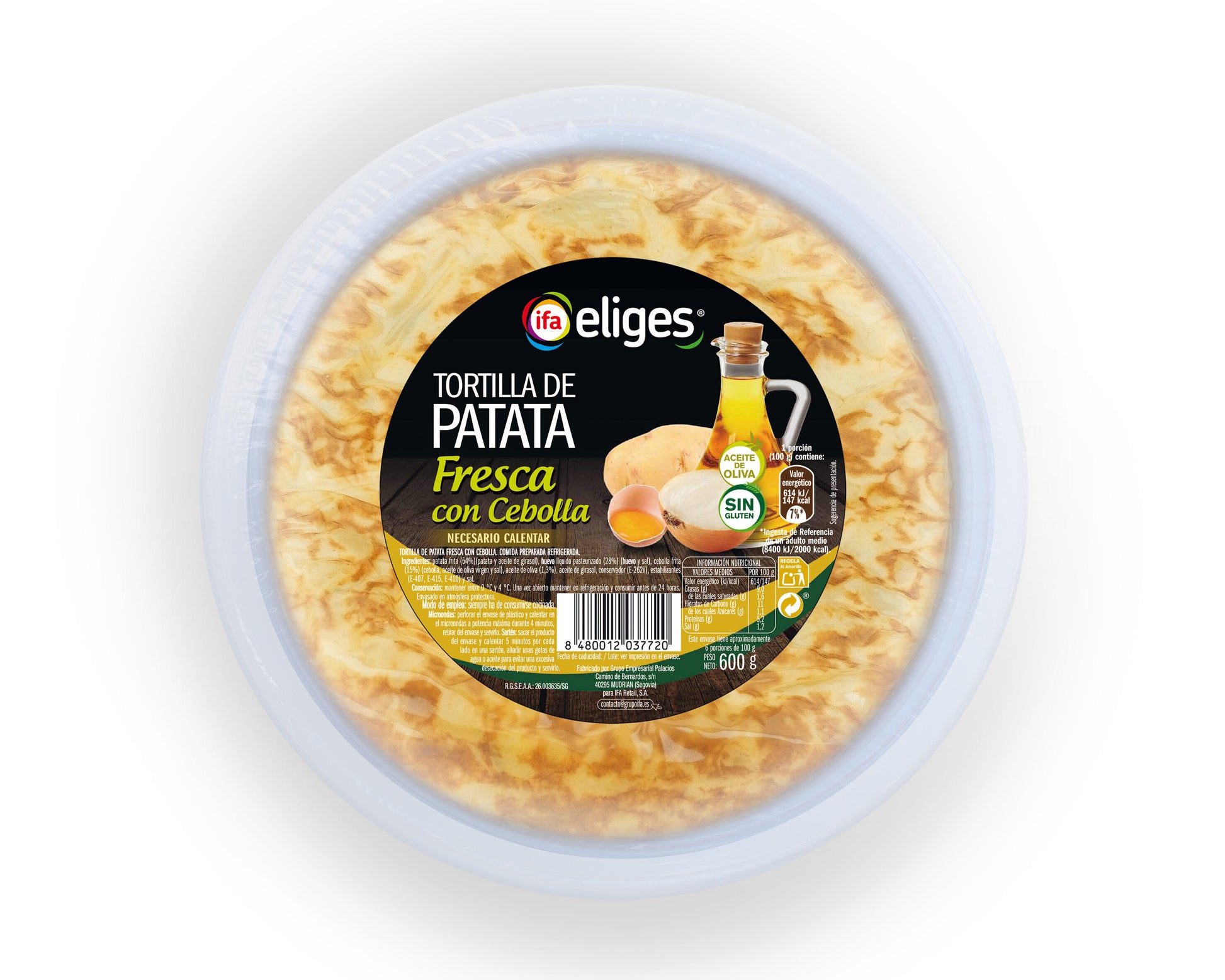 Tortilla fresca con cebolla Ifa eliges 600g