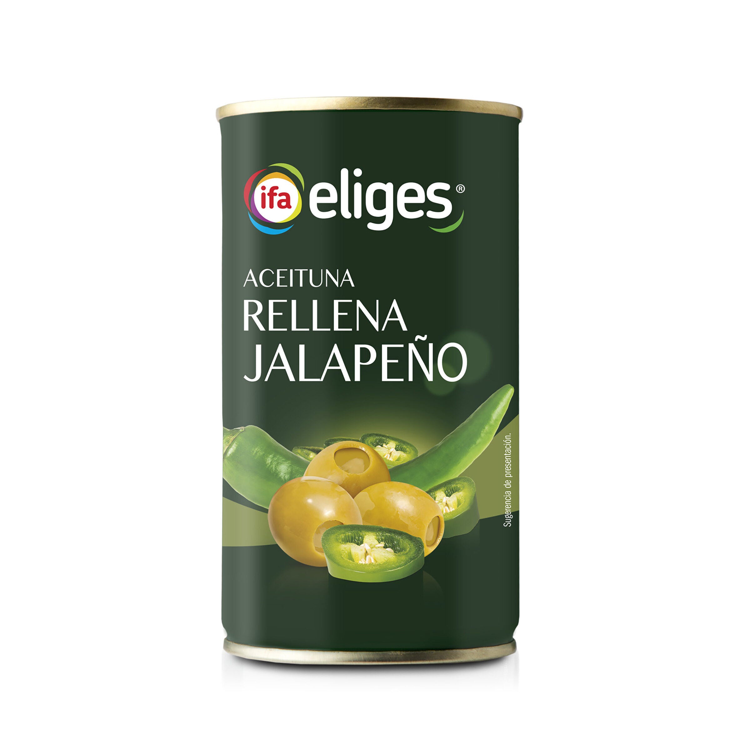 Aceituna manzanilla r/jalapeño Ifa eliges 150g escurr