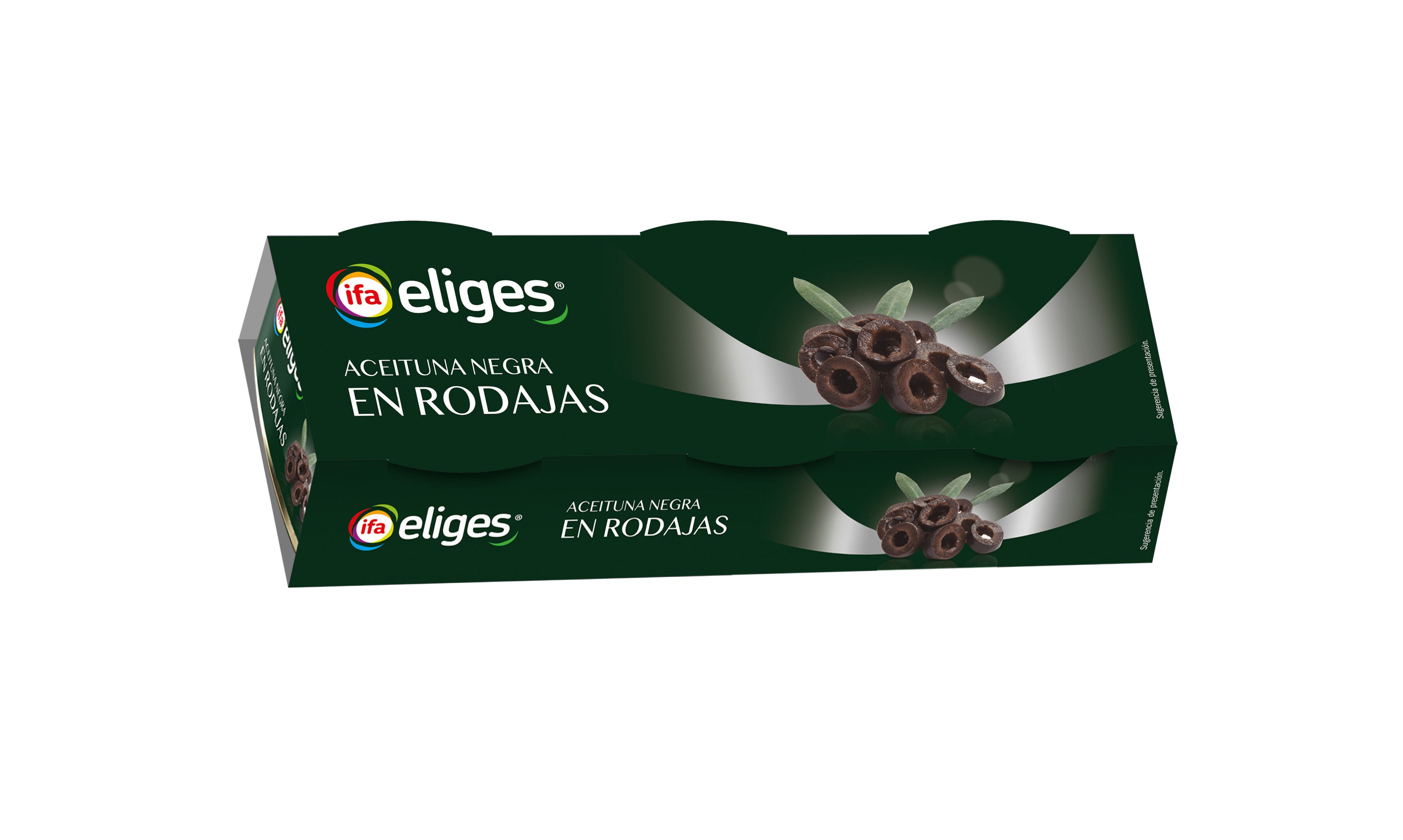 Aceitunas negras en rodajas Ifa eliges p3 50g escurr
