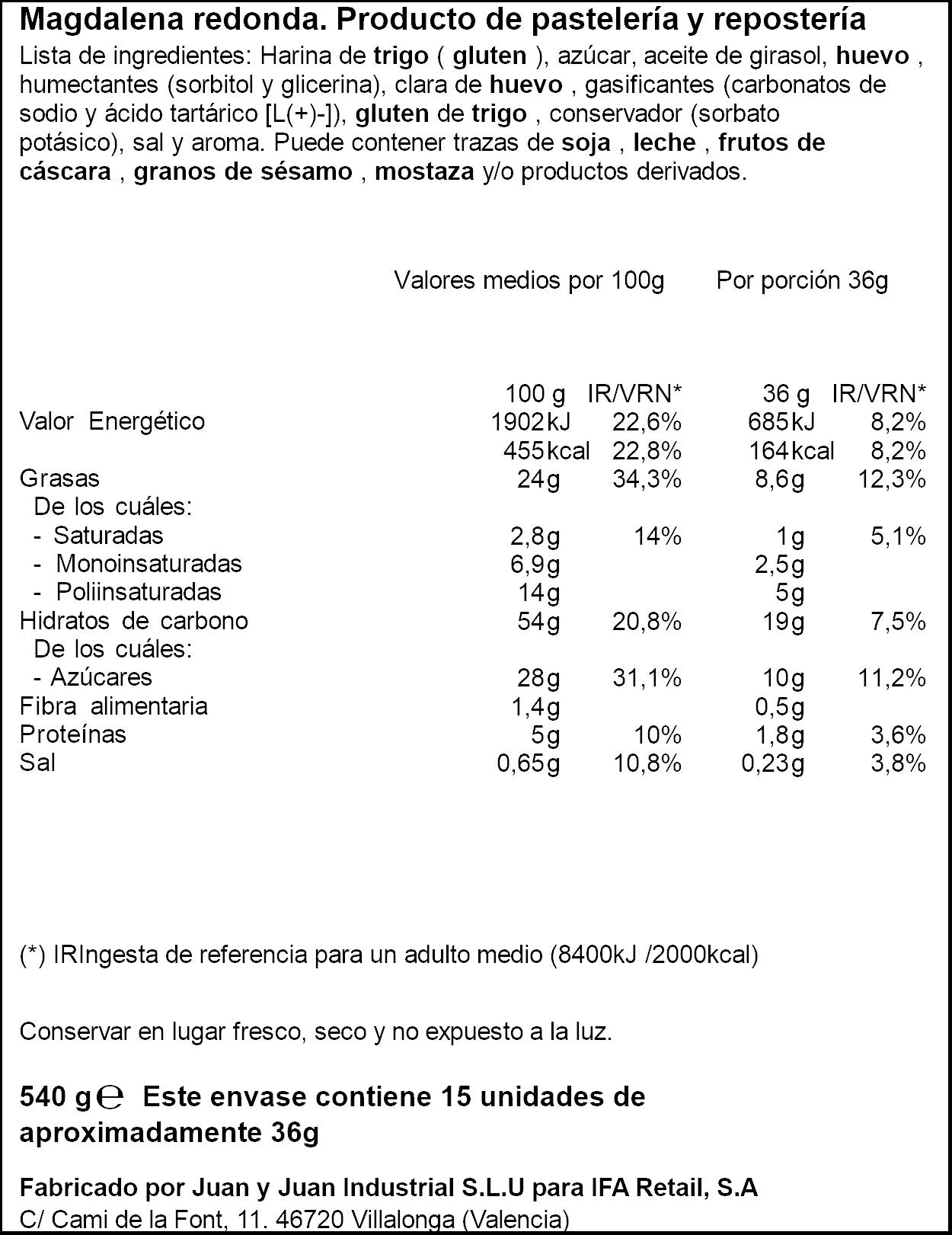 Magdalena individual Ifa eliges 540g