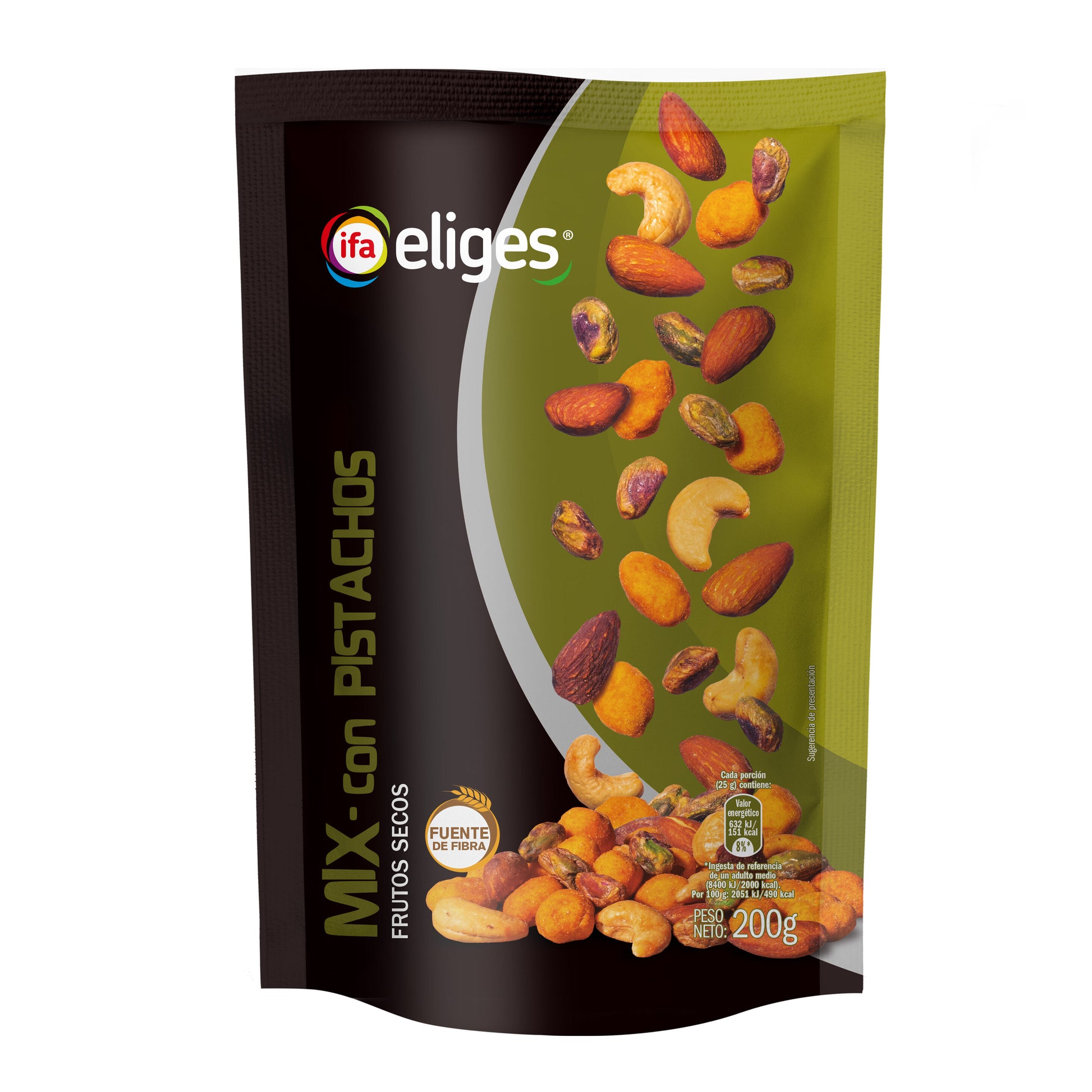 Cocktail frutos secos c/pistachos Ifa eliges 200g