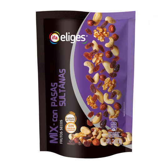 Cocktail frutos secos y pasas sultana Ifa eliges 200g La Despensa