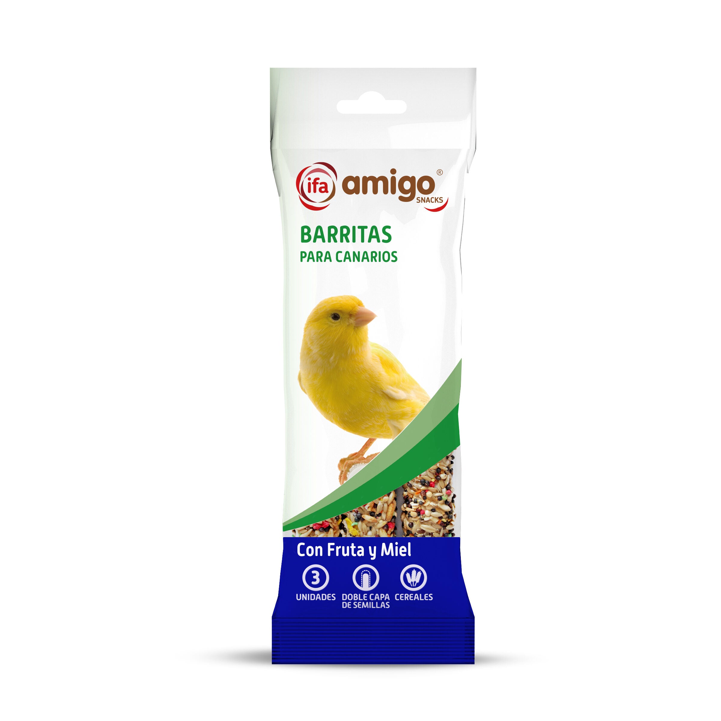 Barrita canarios fruta y miel Ifa amigo 3u 60g/u