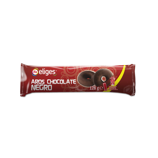 Galleta bañada chocolate negro aros Ifa eliges 128g La Despensa