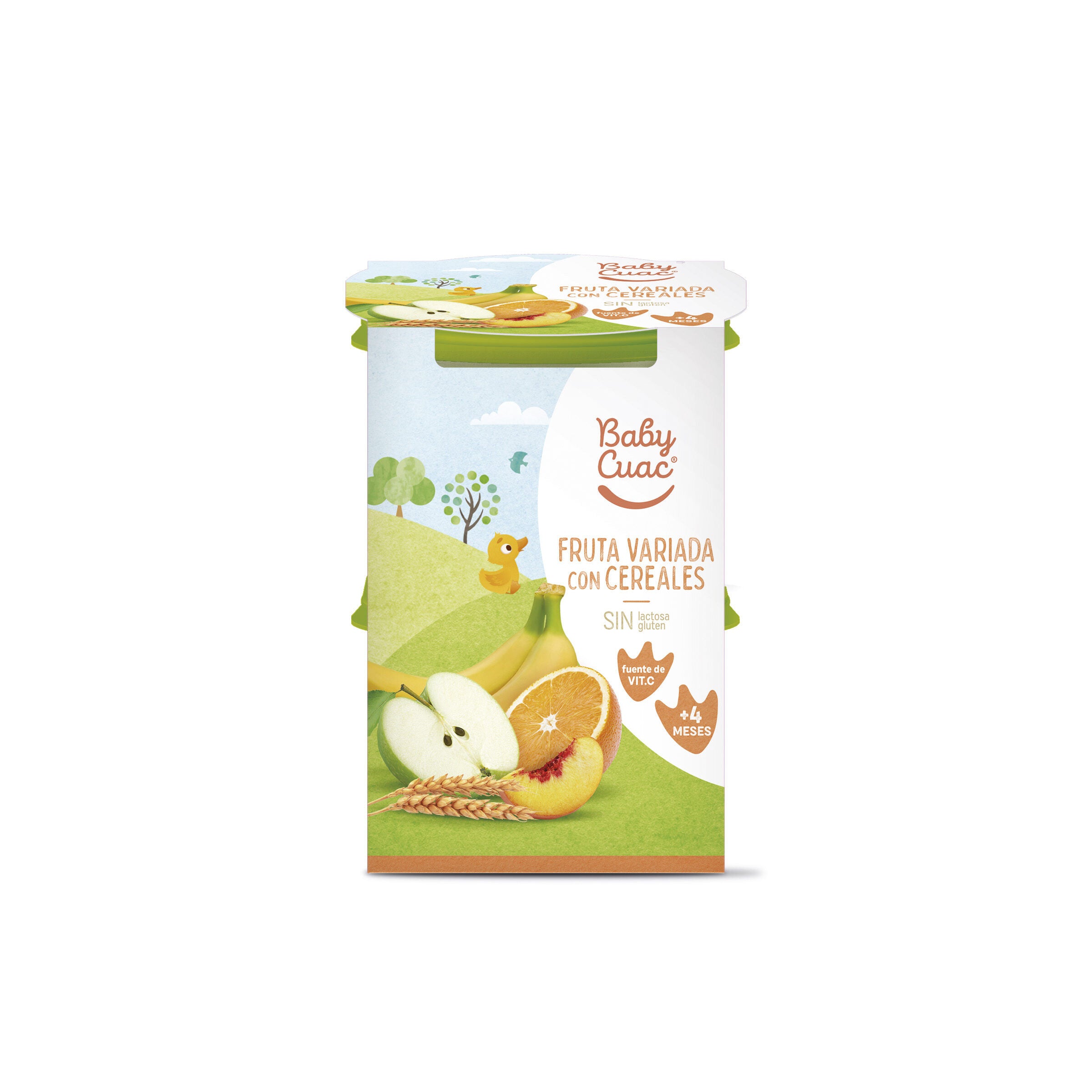 Potito fruta variada con cereales Baby cuac p2 200g/u